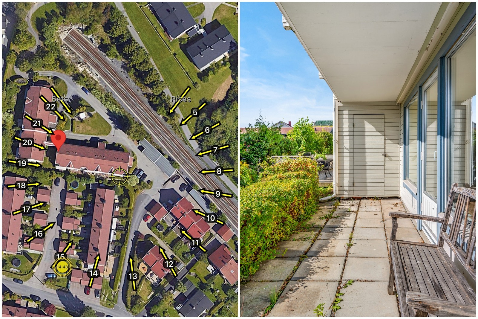 Fine solforhold på uteplassen. Galleribilde