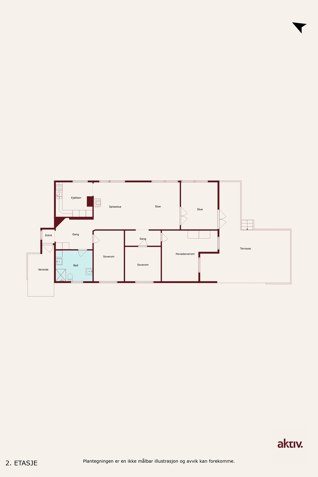 Plantegning, 1. etasje Galleribilde