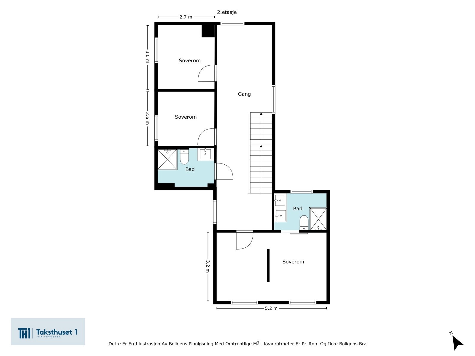 Plantegning 2. etasje Galleribilde
