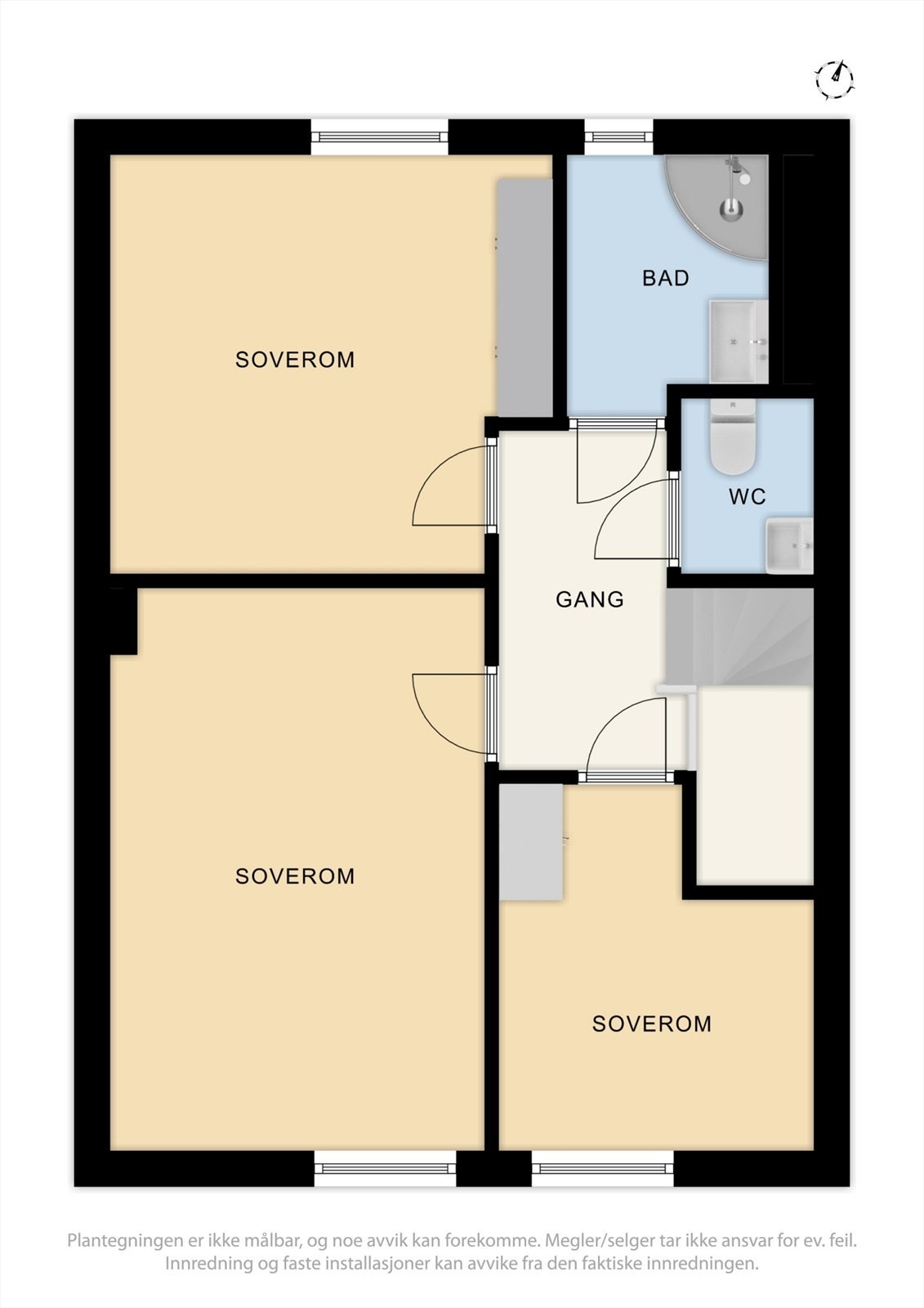 Plantegning 2. etasje Galleribilde