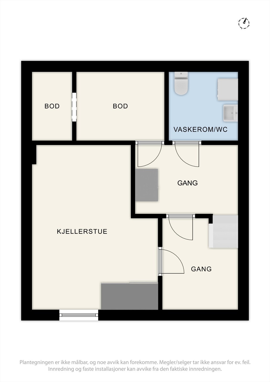 Plantegning kjelleretasje Galleribilde