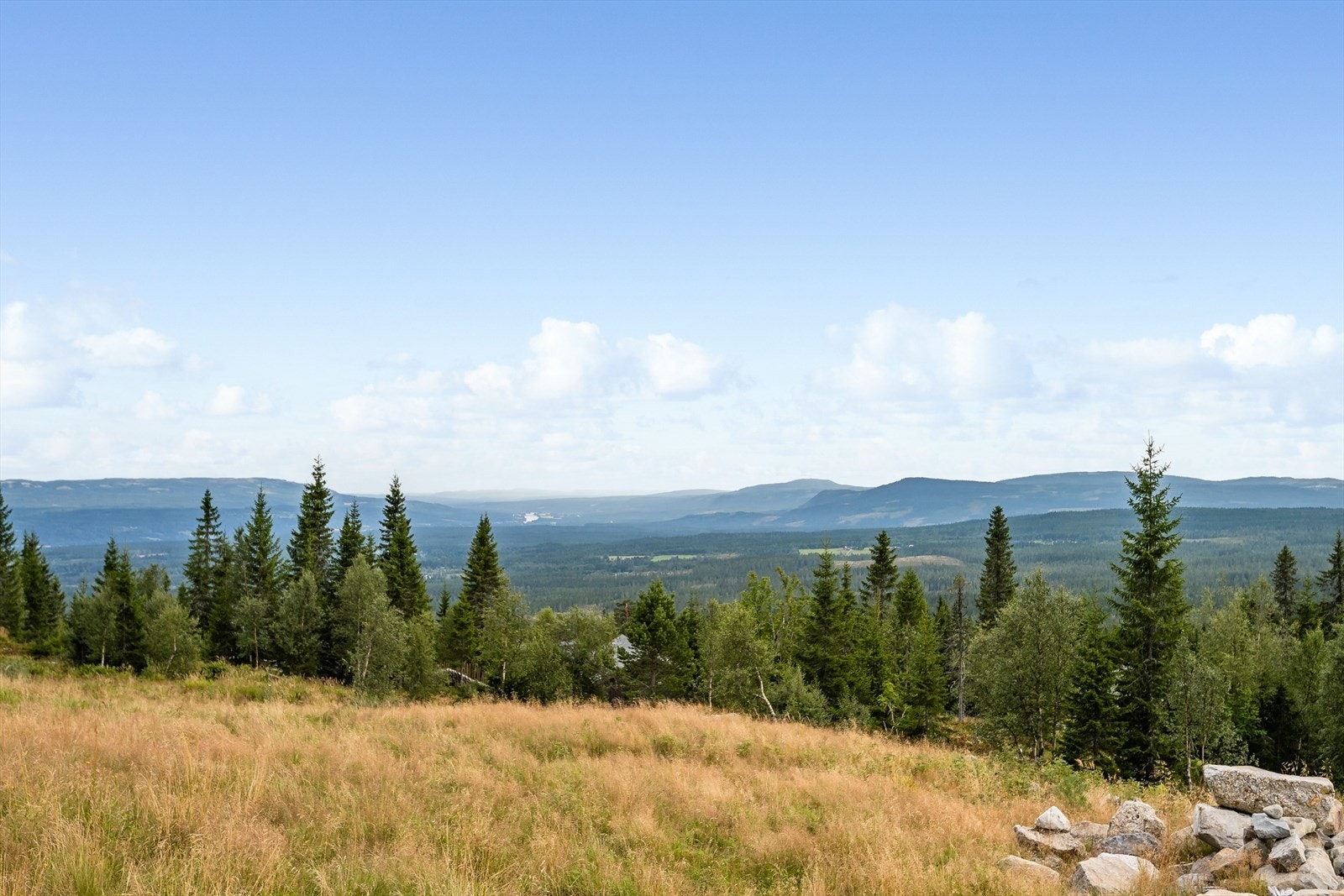 Det er fantastisk flott utsikt fra hytta, og det gir en helt egen følelse av ro å speide utover området. Galleribilde