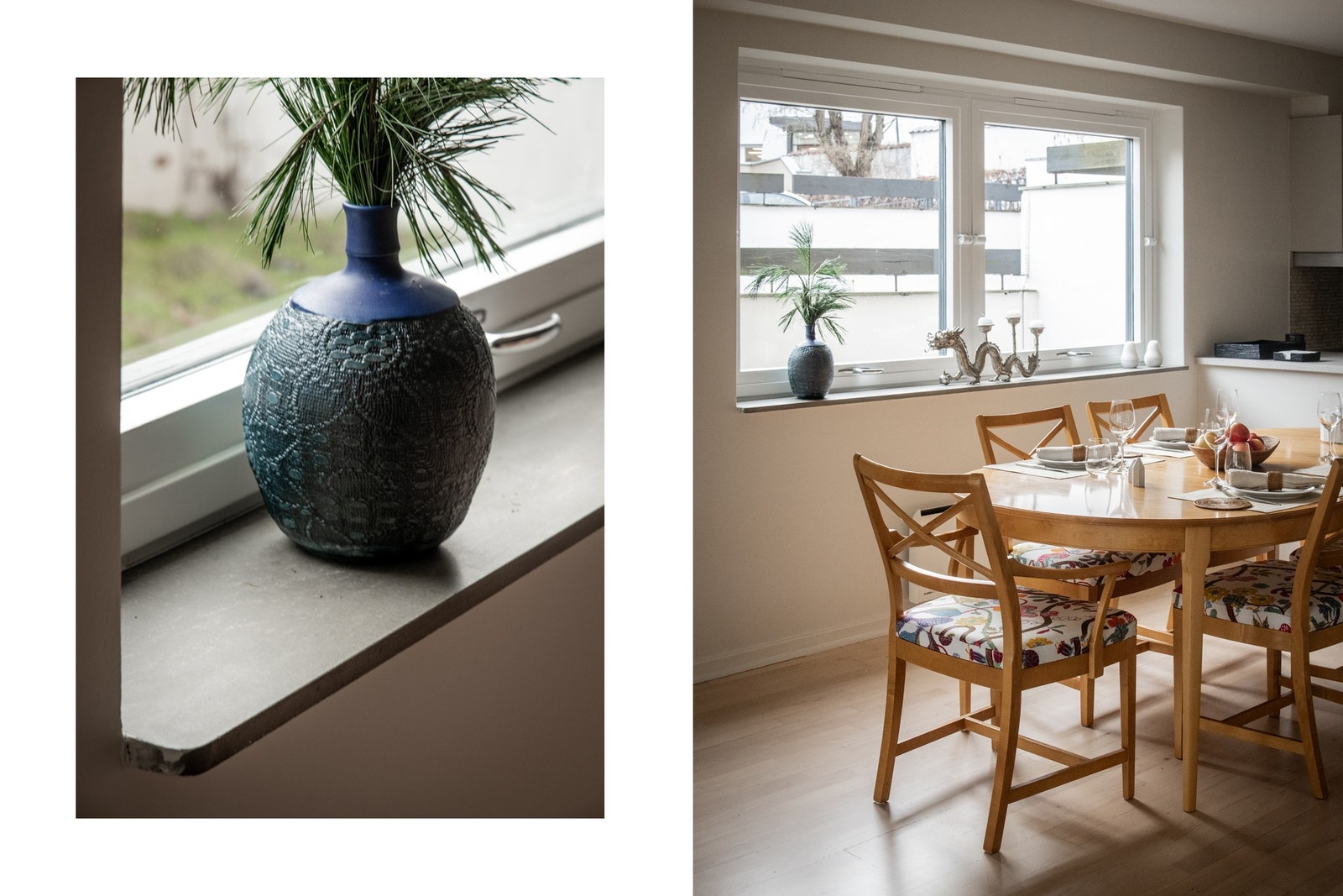 Vindusposten i stein er bred og elegant og praktisk i bruk. Galleribilde