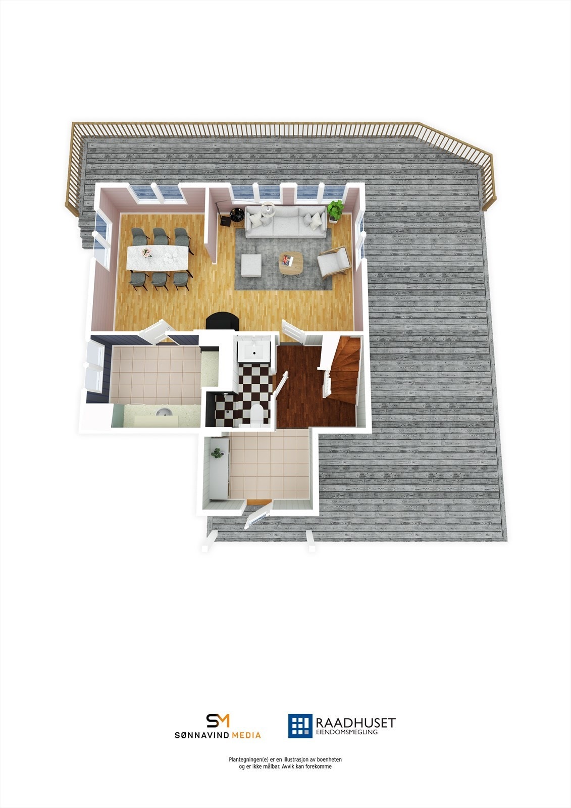 3D Plantegning | 1. Etasje Galleribilde