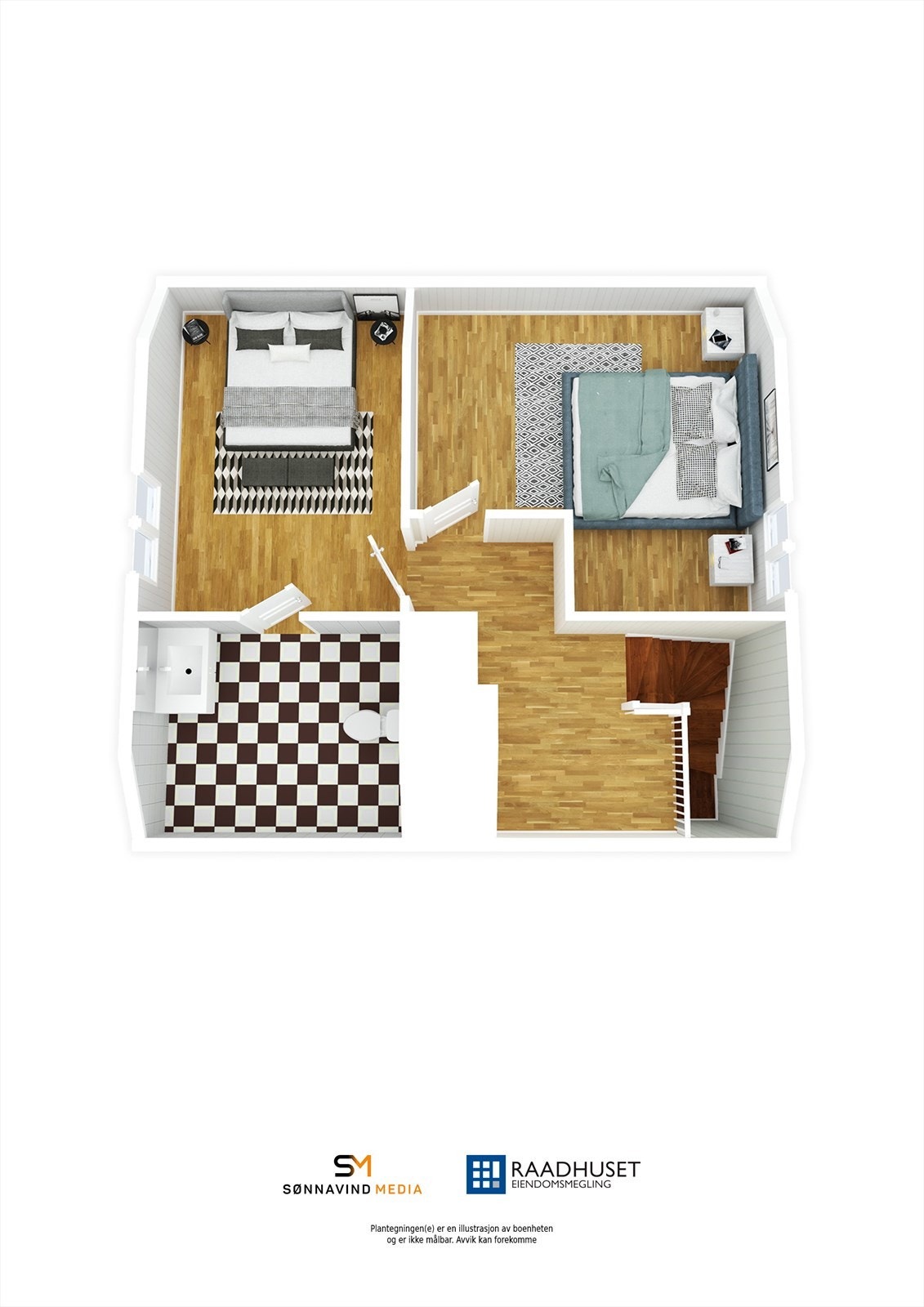 3D Plantegning | 2. Etasje Galleribilde