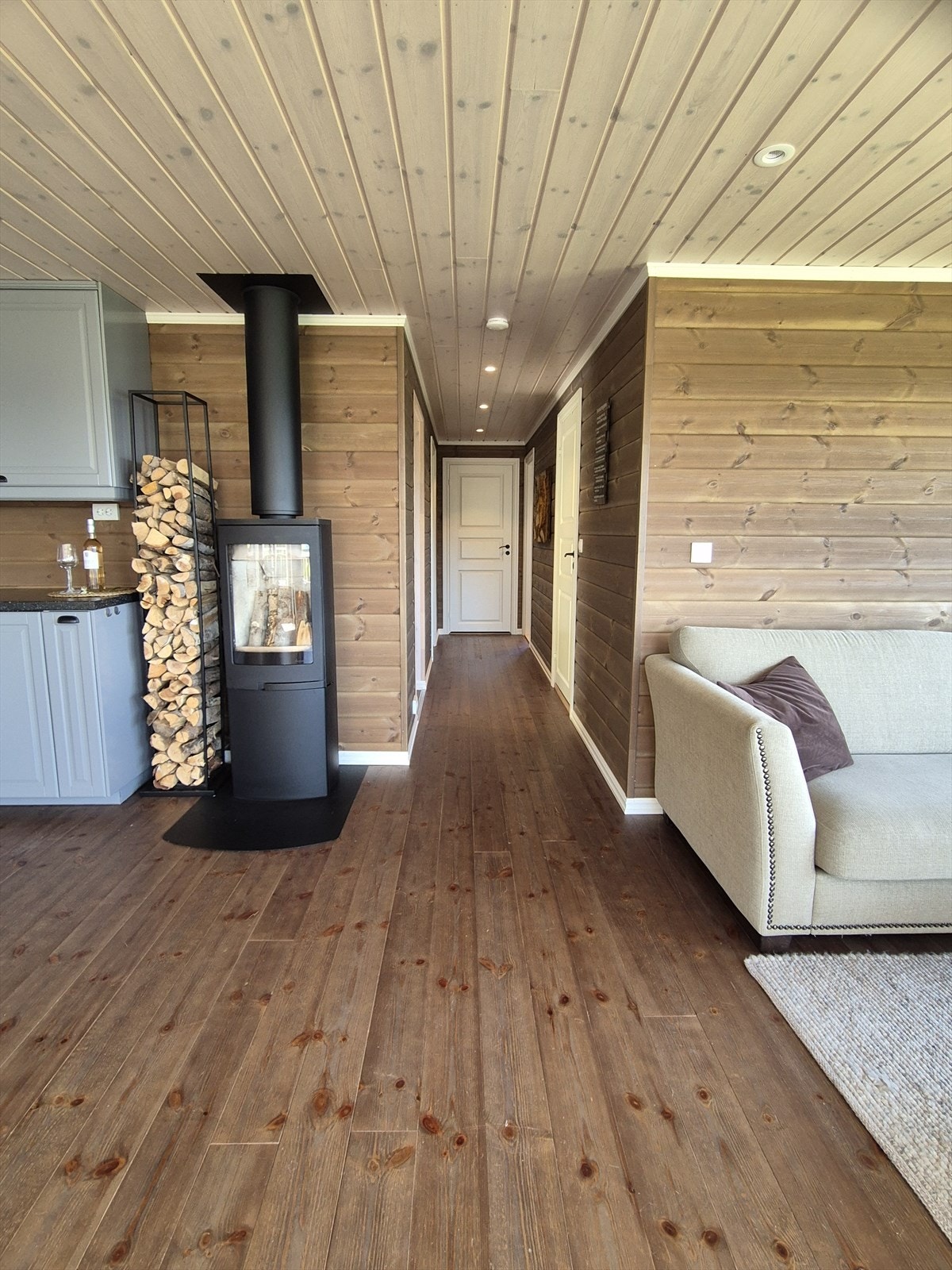 Peisovnen er sentralt plassert for hygge og varme. Galleribilde