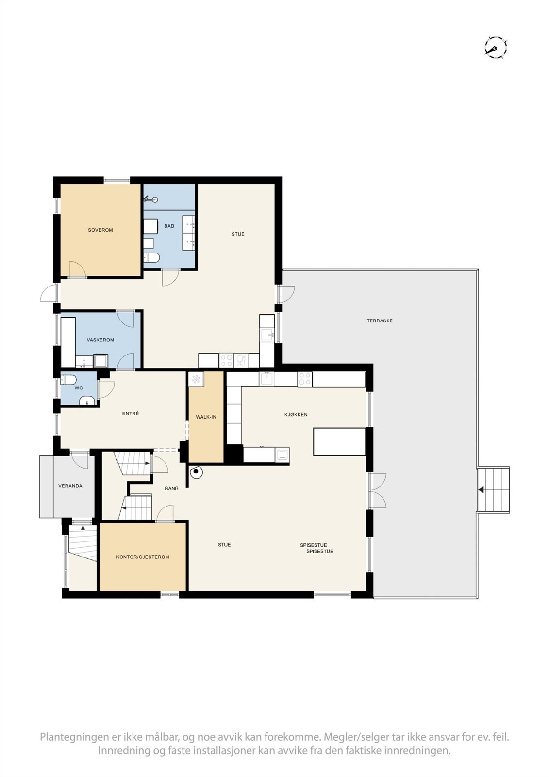 Alternativ plantegning med generasjonsdel/utleie Galleribilde