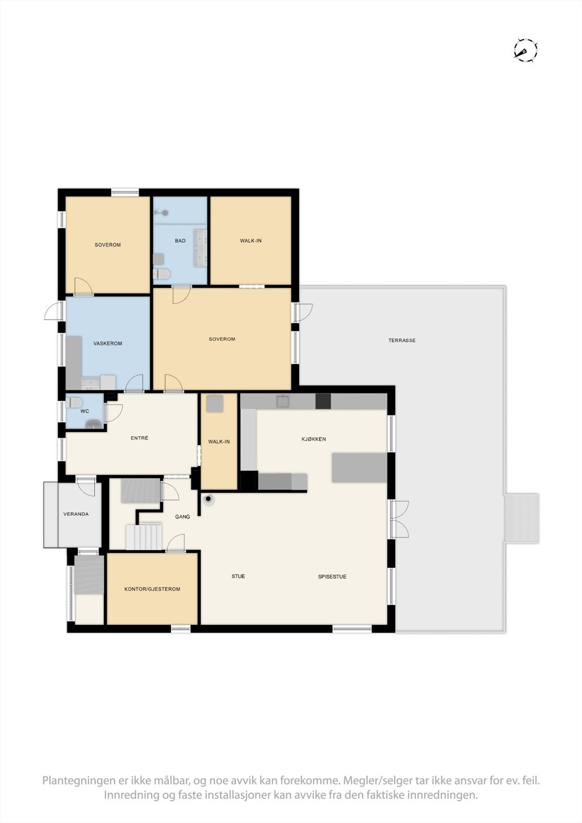 1. etasje, dagens løsning Galleribilde