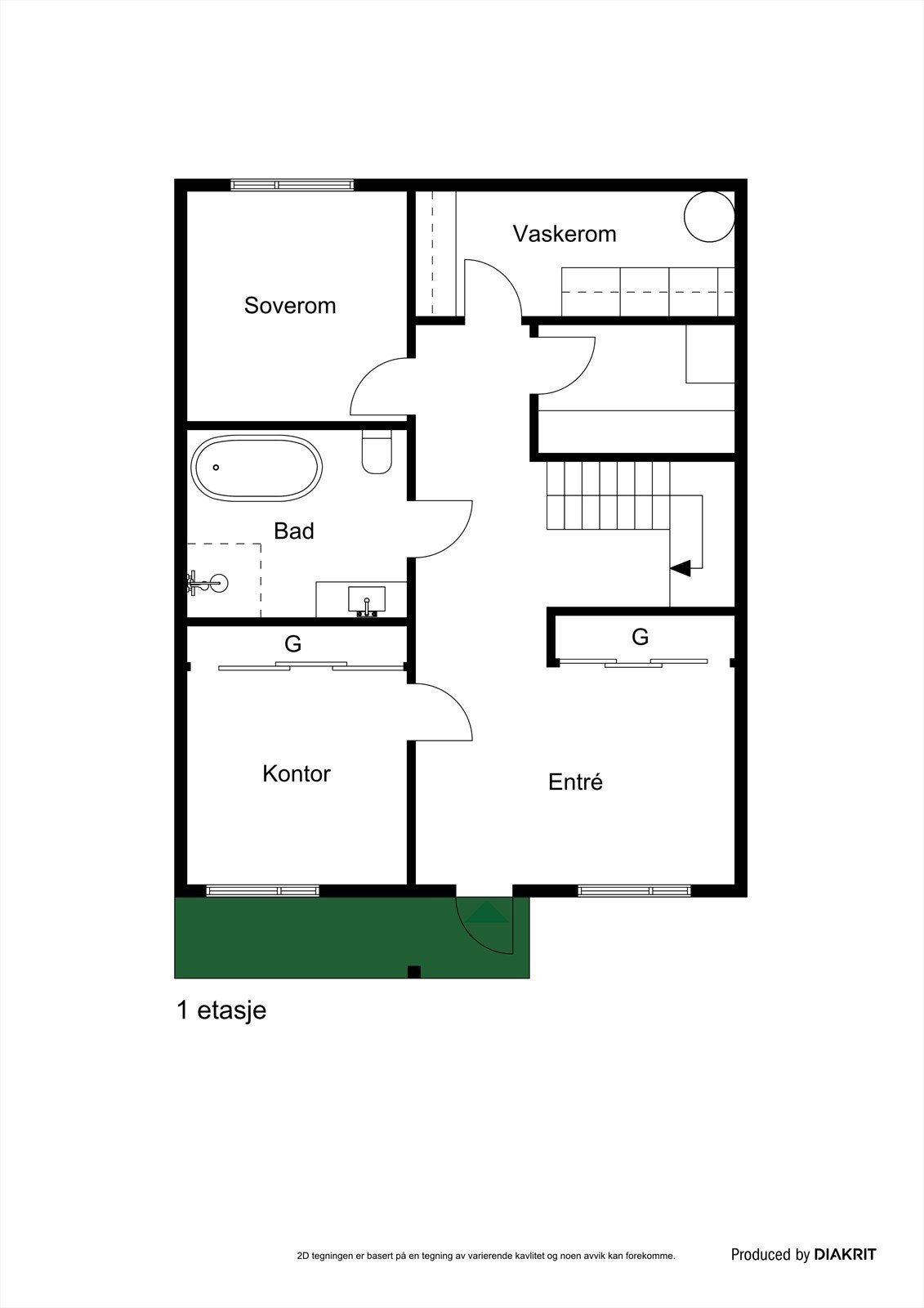 Plantegning 1 etasje Galleribilde