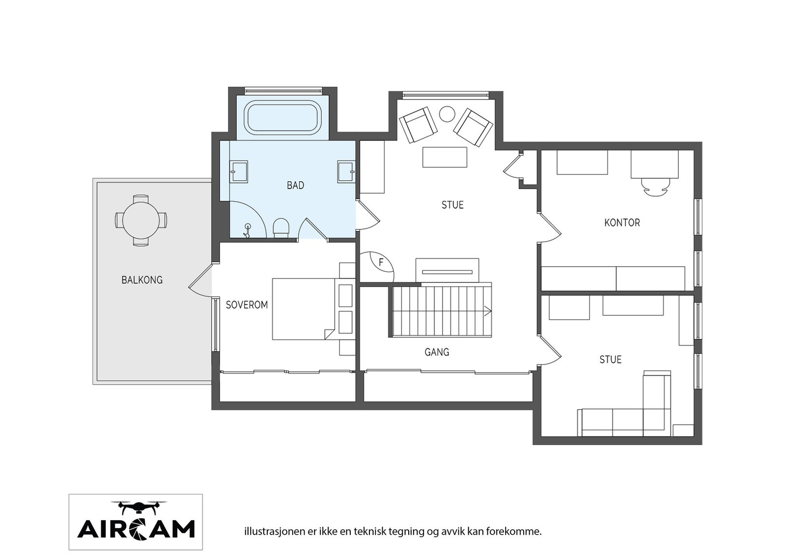 Plantegning 2. etasje Galleribilde