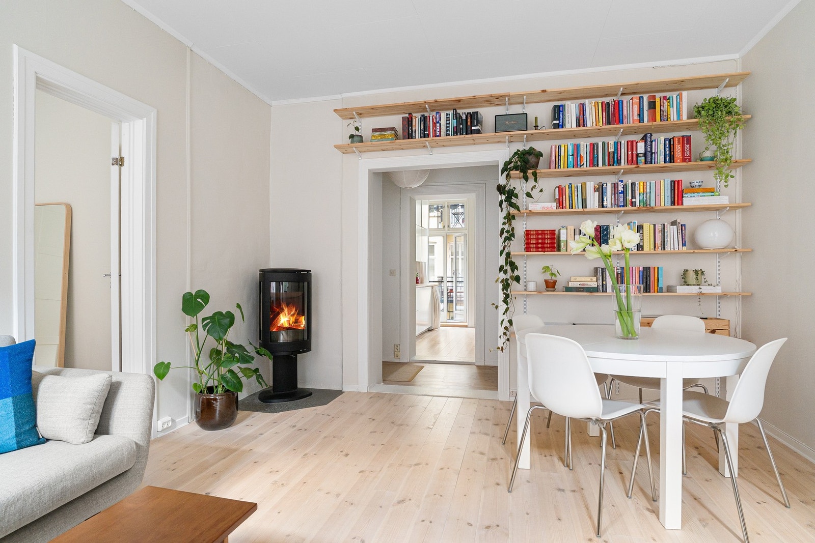 Plassbygget hylleseksjon. Galleribilde