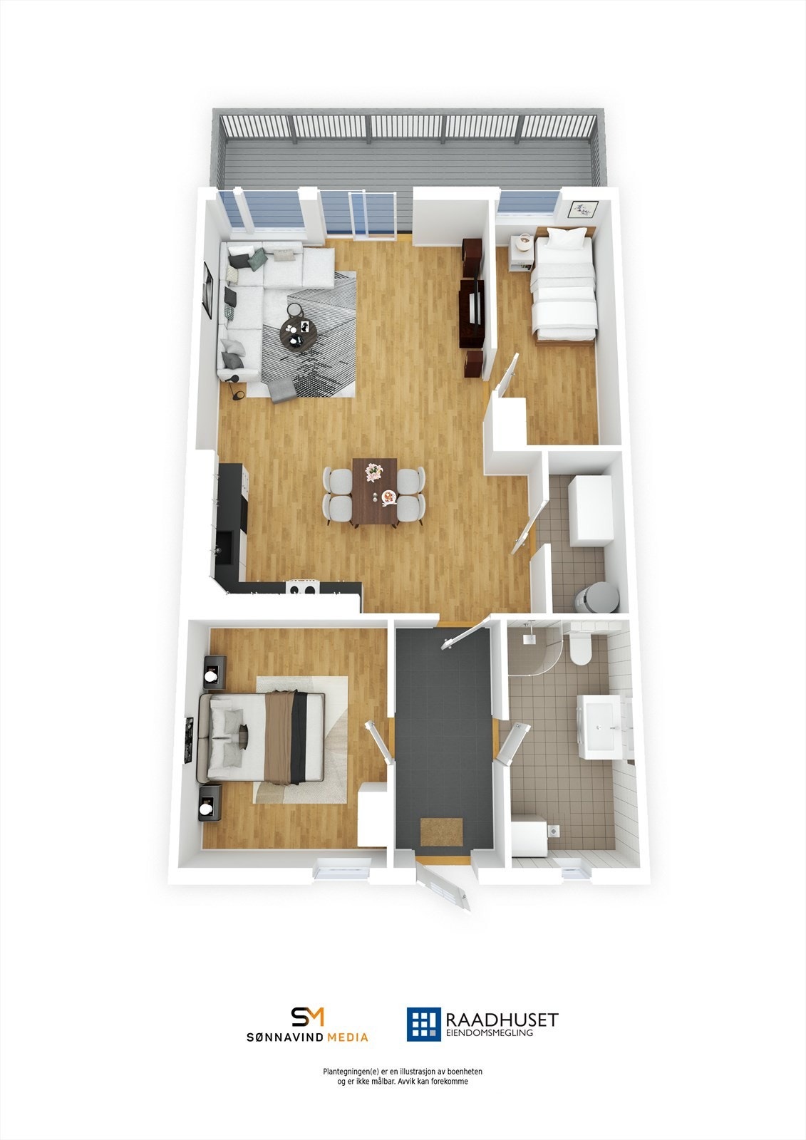 3D Plantegning Galleribilde