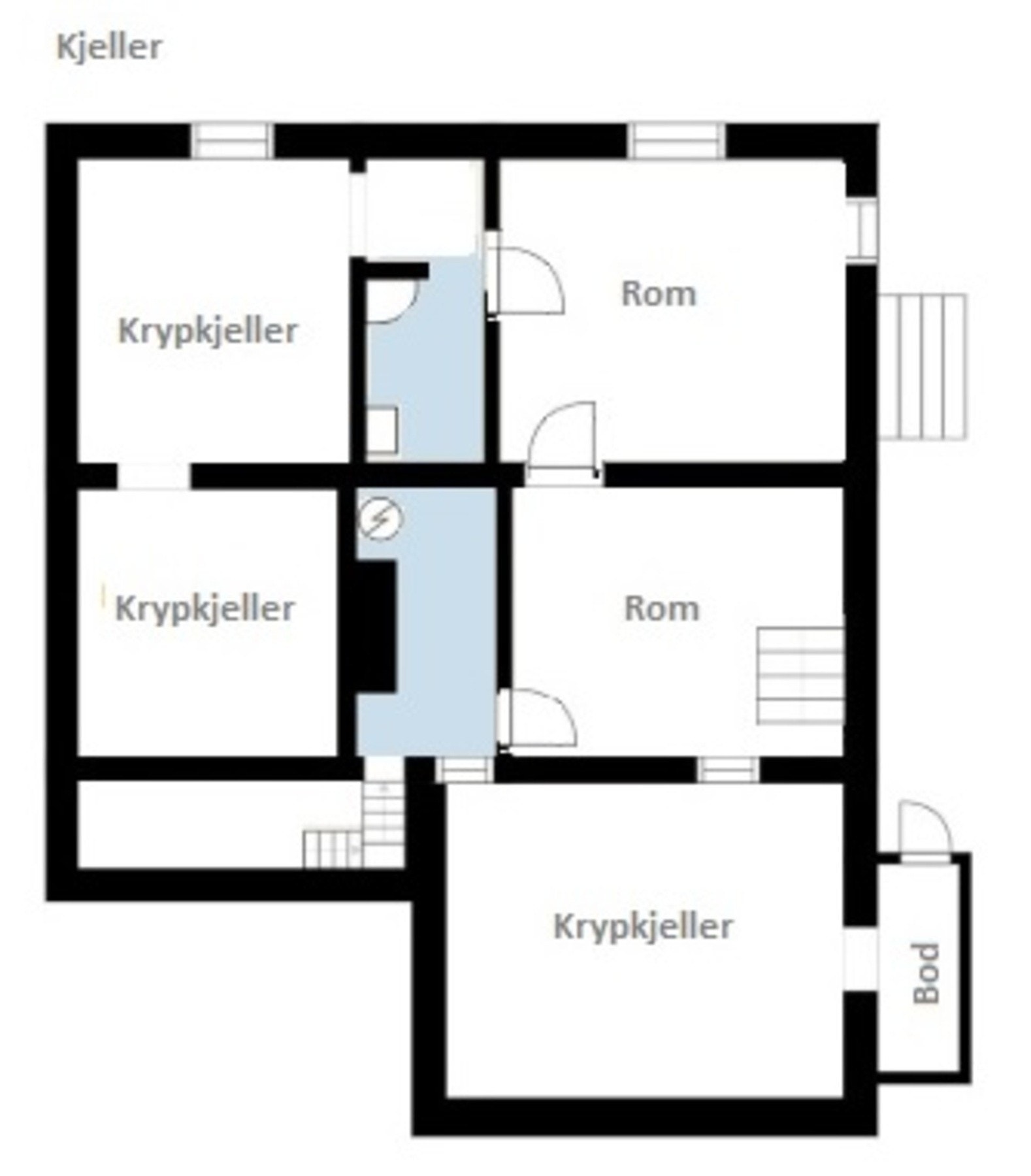 Plantegning kjeller Galleribilde