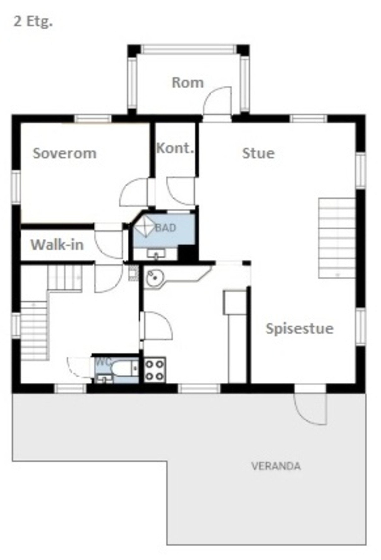 Plantegning 2.etasje Galleribilde