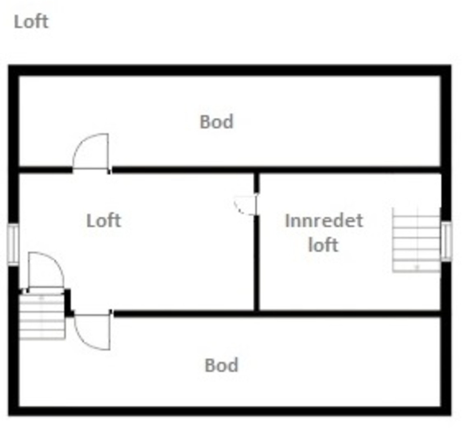 Plantegning loft Galleribilde