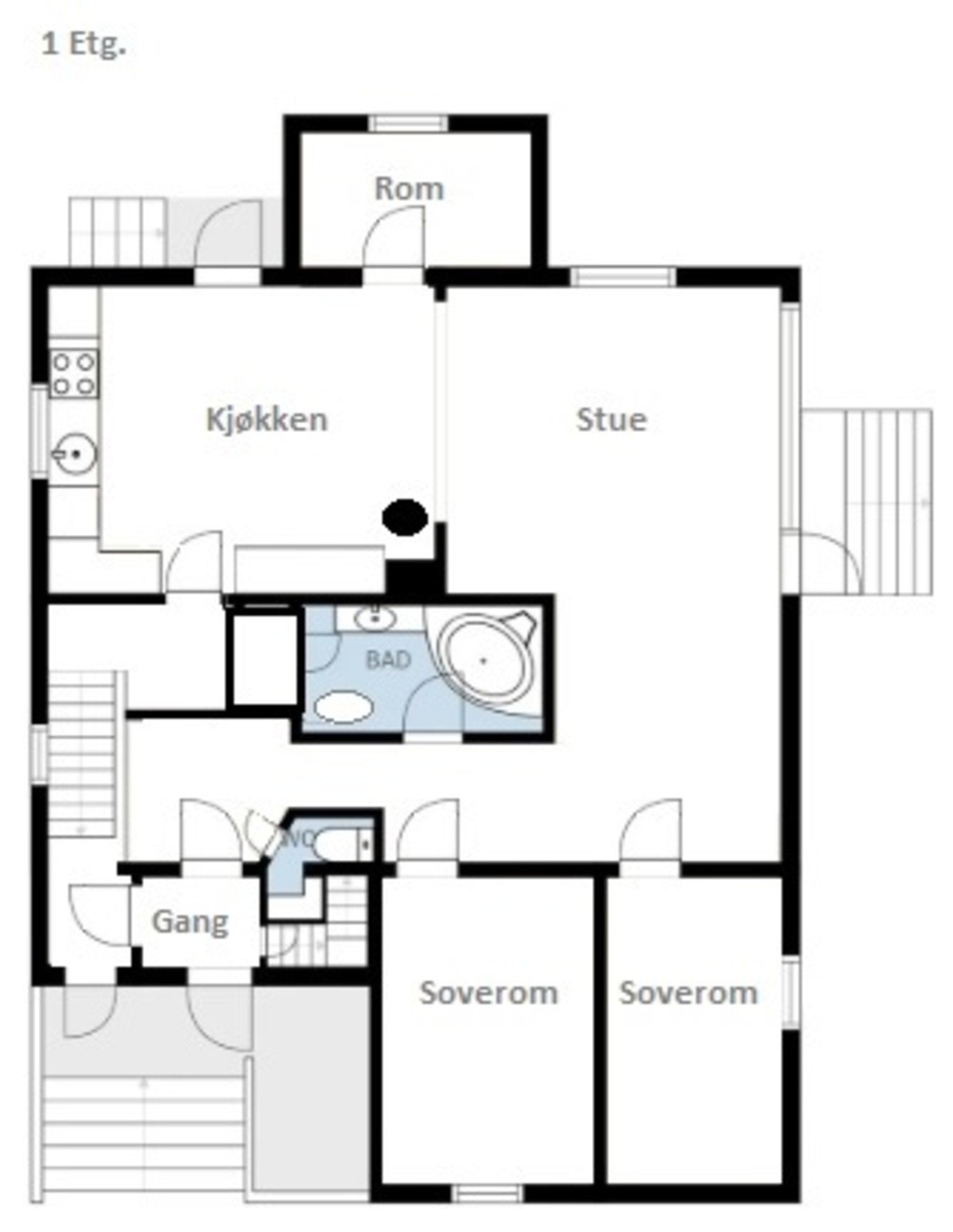 Plantegning 1.etasje Galleribilde