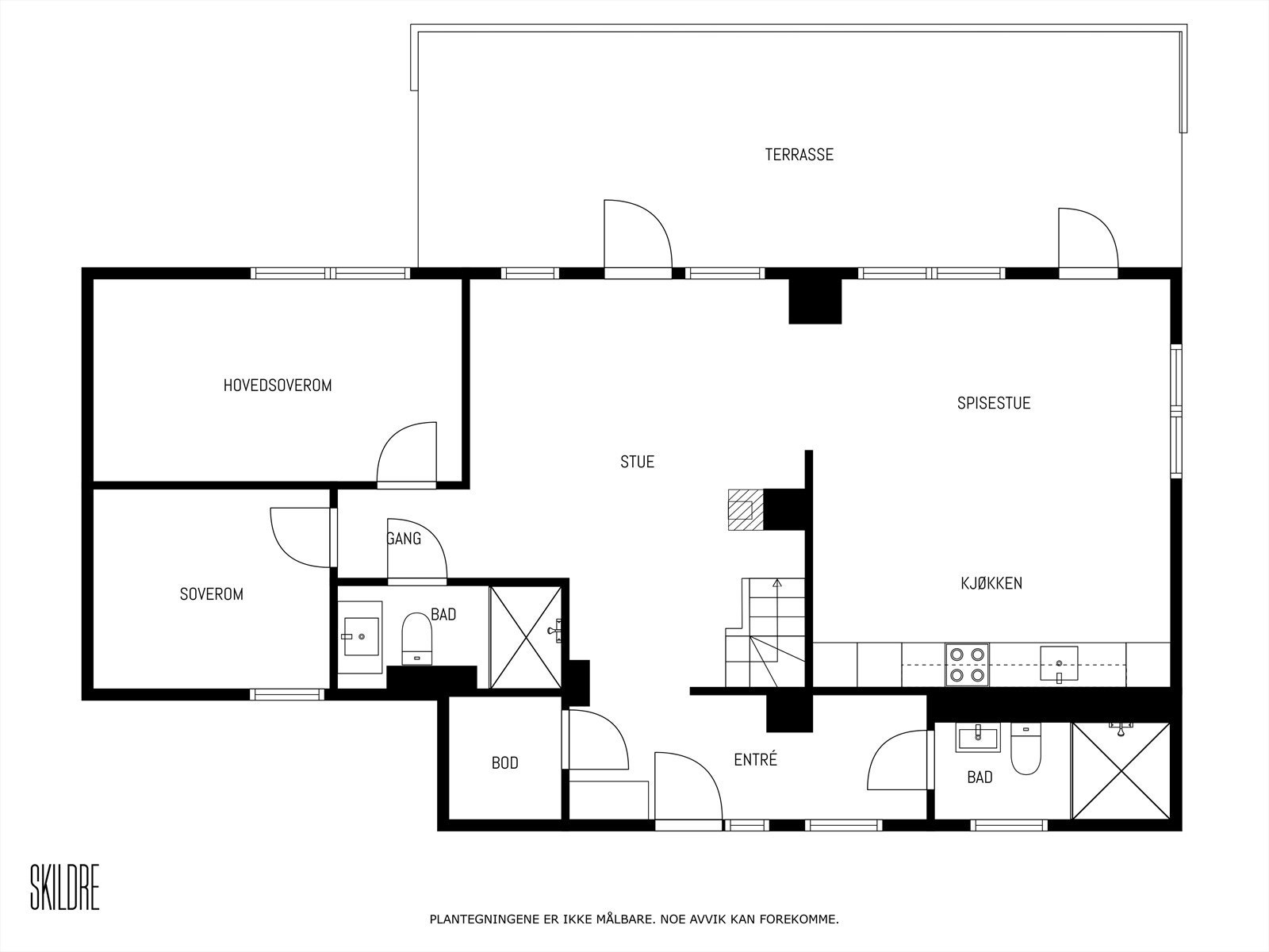 Plantegning 1. etasje Galleribilde