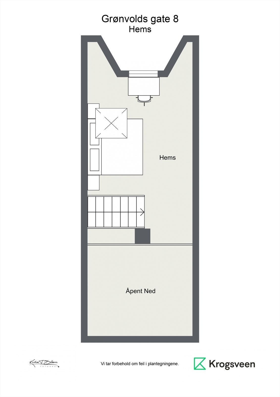 Planskisse hems. Galleribilde