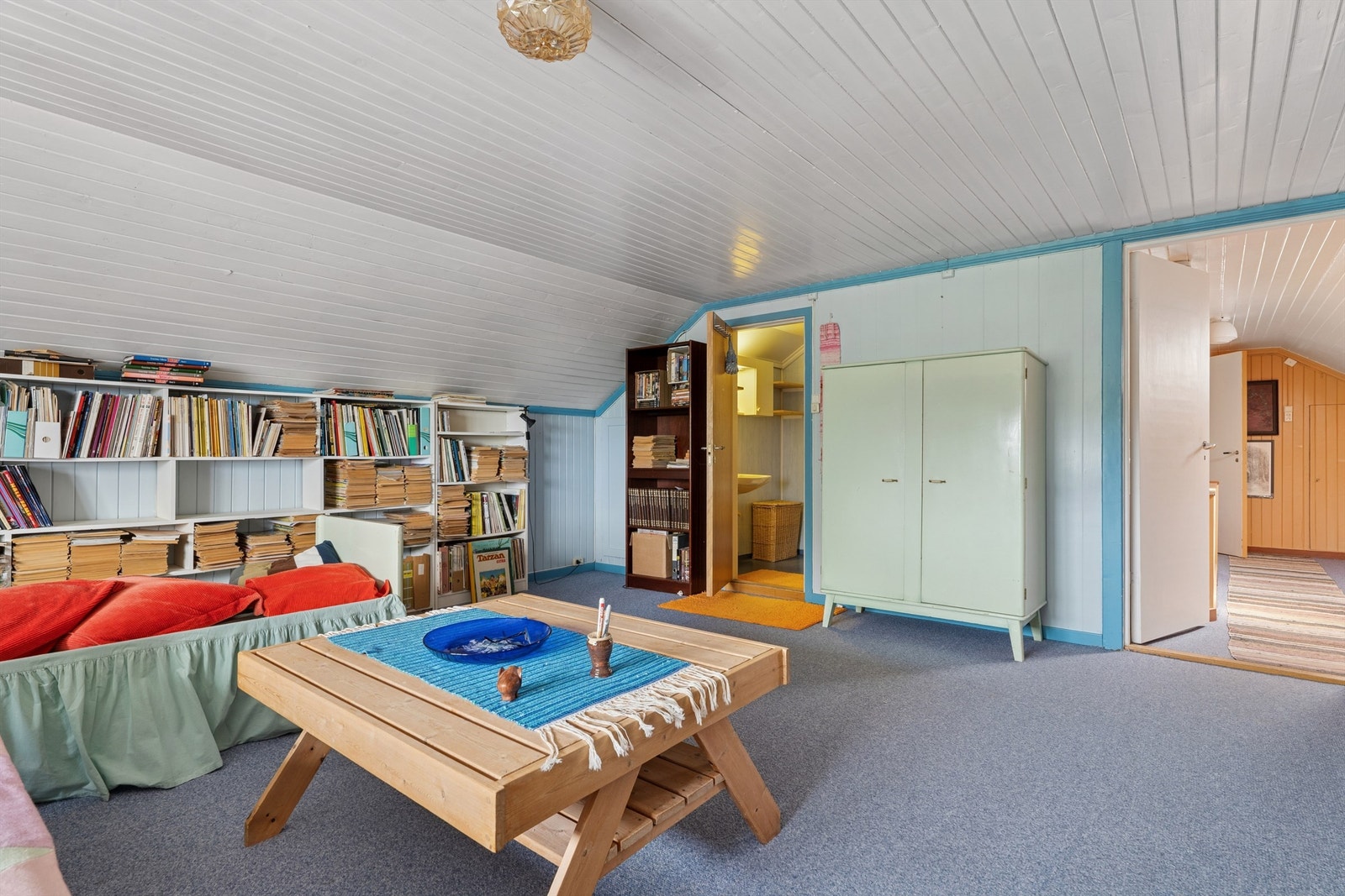 Loftstue med adkomst til bad. Galleribilde