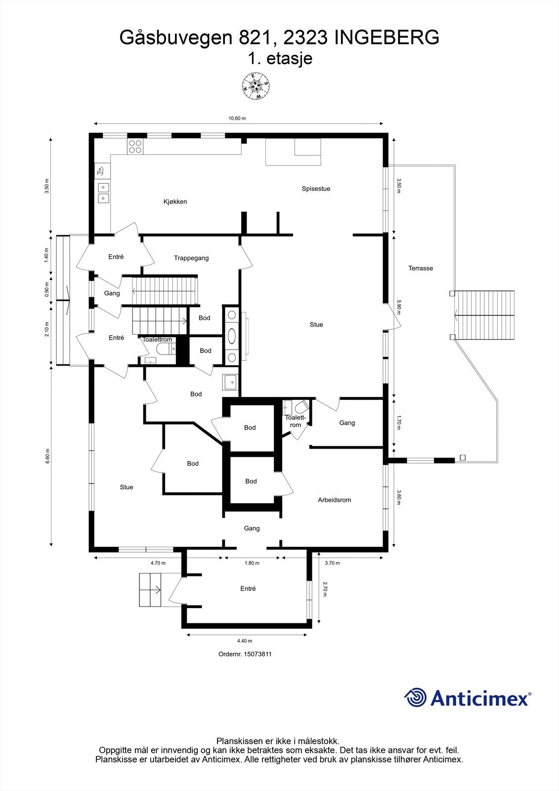 Plantegning 1. etasje. Galleribilde