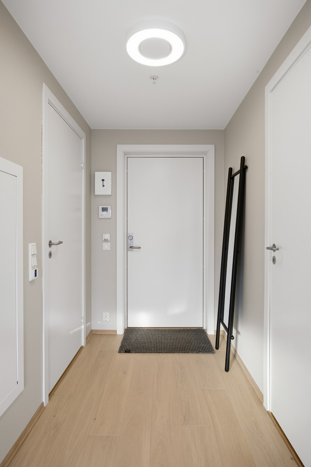 Hele leiligheten er malt opp på nytt i tidsriktige og behagelige fargevalg, inkludert himling. Galleribilde