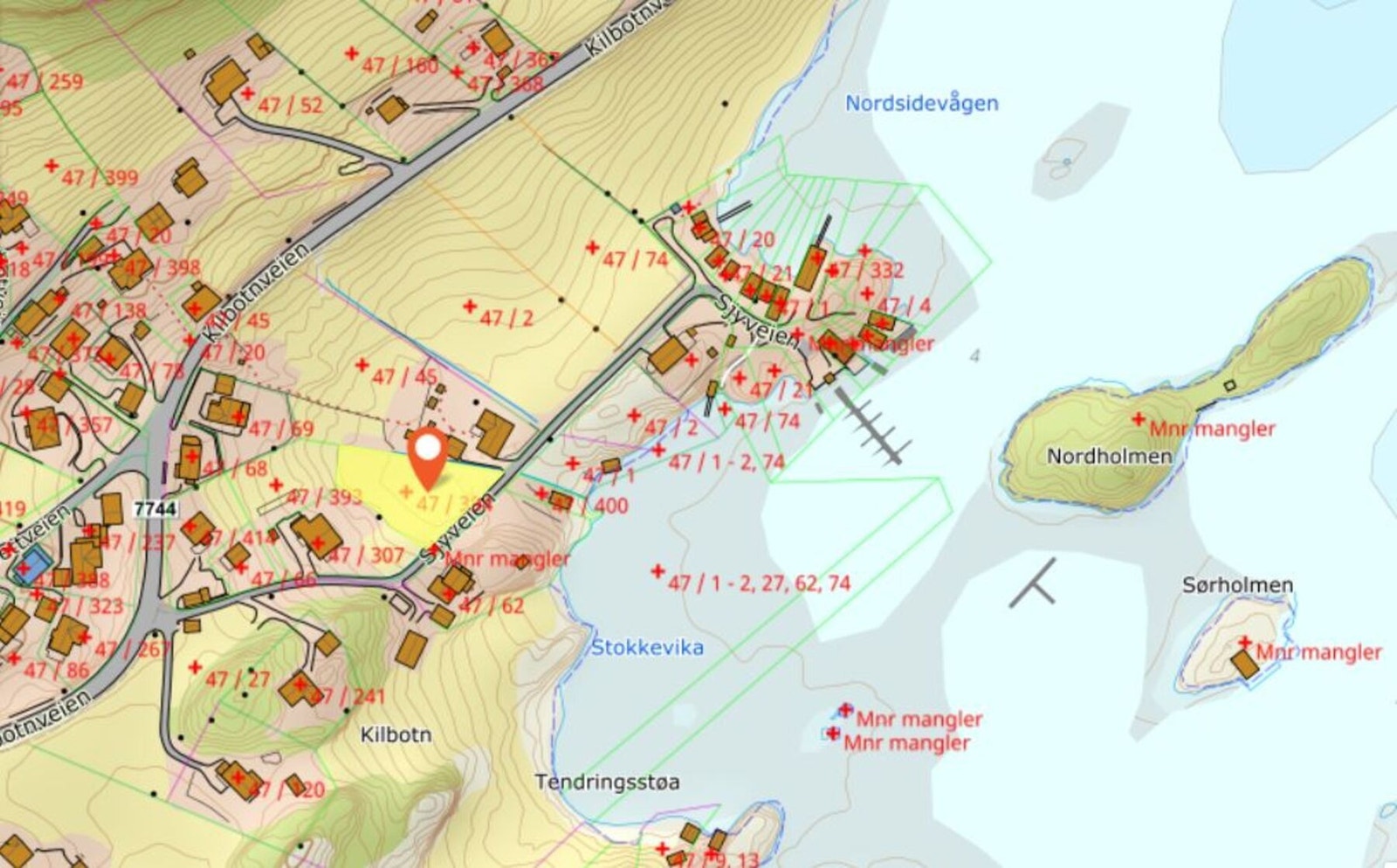 Kartutsnitt Galleribilde