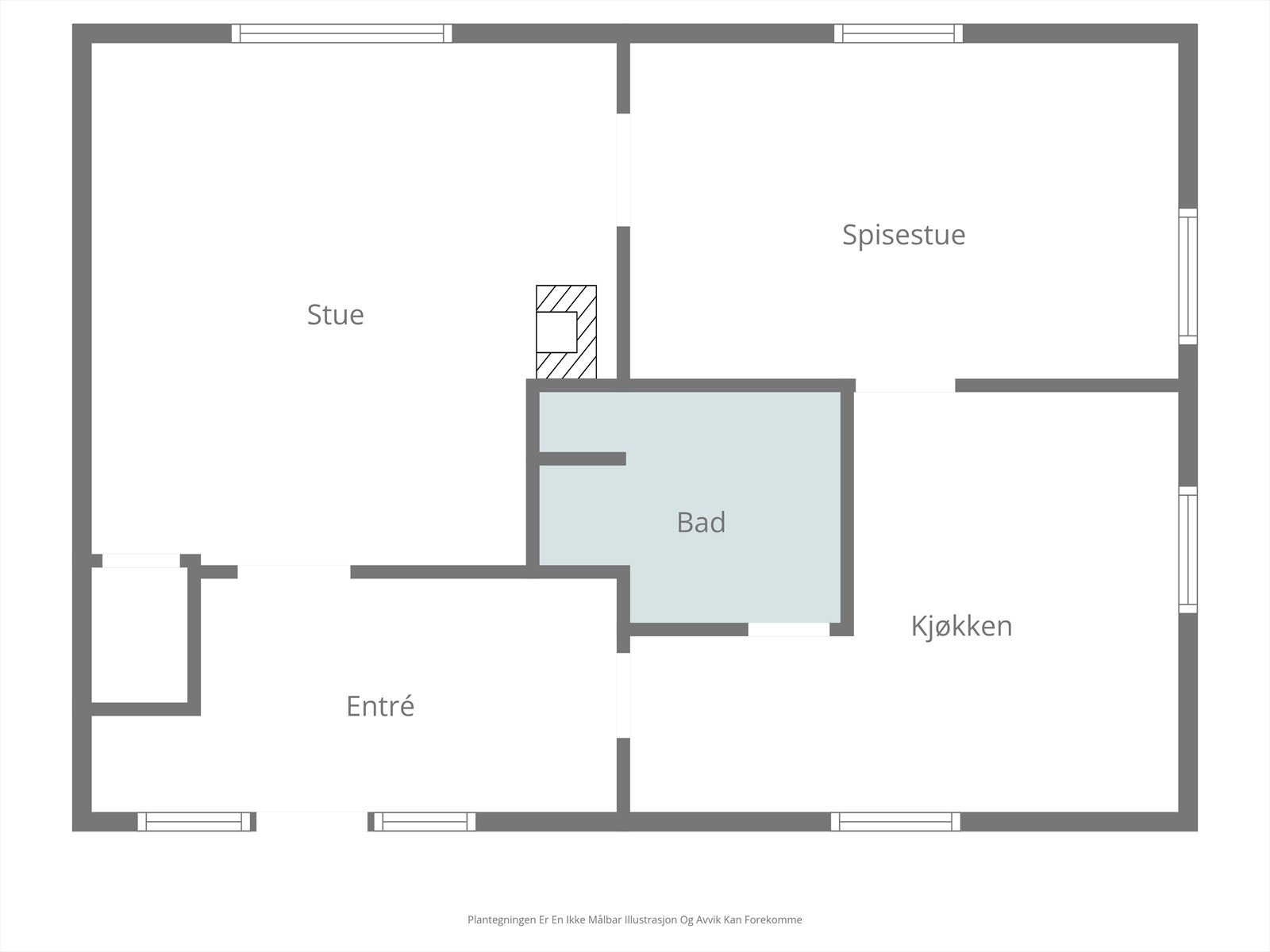 Godkjent utleiebolig plan 1 Galleribilde