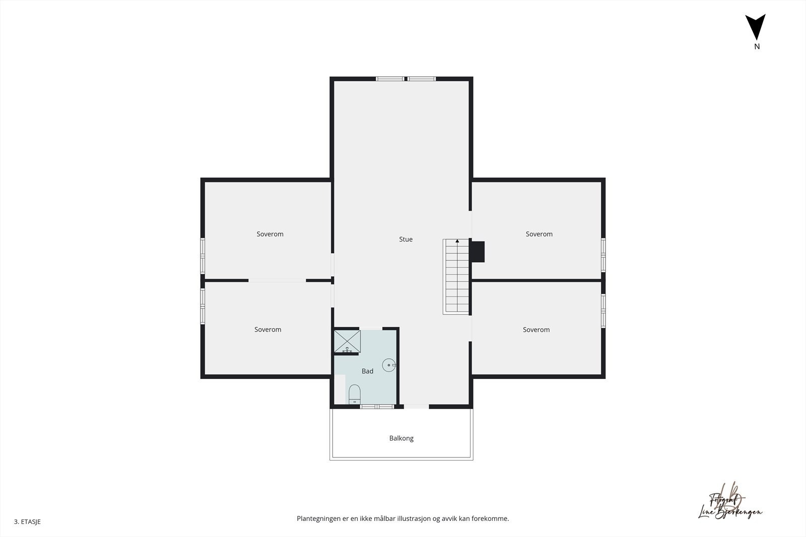 Plantegning Hovedbolig plan 2 Galleribilde
