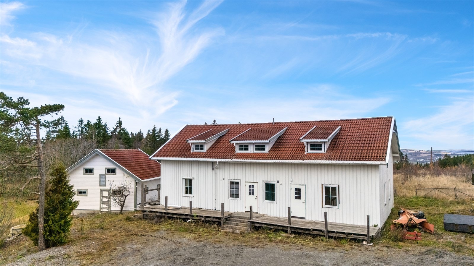 Fasade anneks som er registert i kommunen som annen landbruksbygning Galleribilde