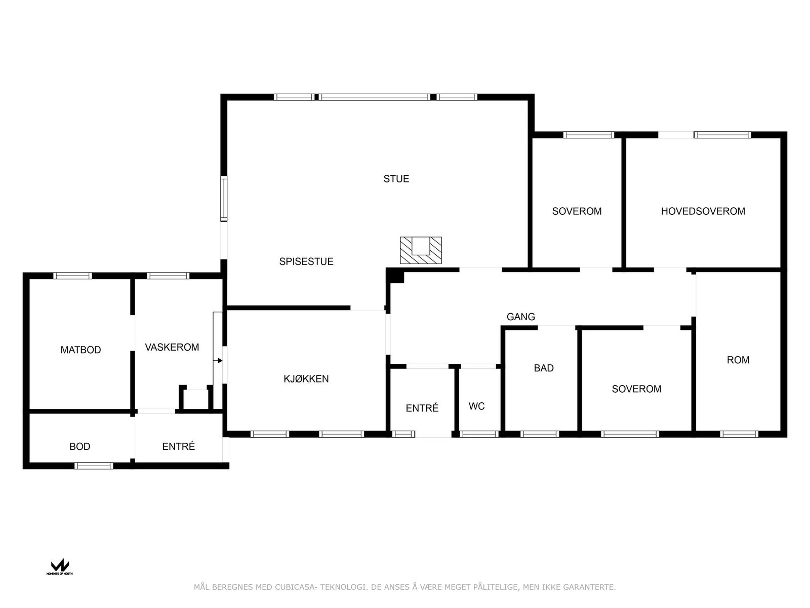 Her får du en innholdsrik enebolig på 1 plan Galleribilde