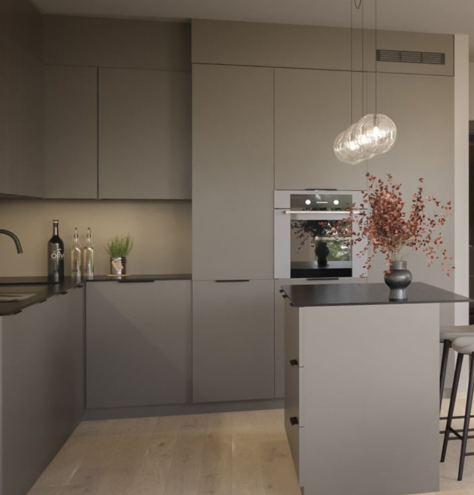 Illustrasjon på fargene til konseptet Terra (type modell "Focus" og lakkfarge: Leire (NCS S4005-Y20R). Avvik kan forekomme. Galleribilde