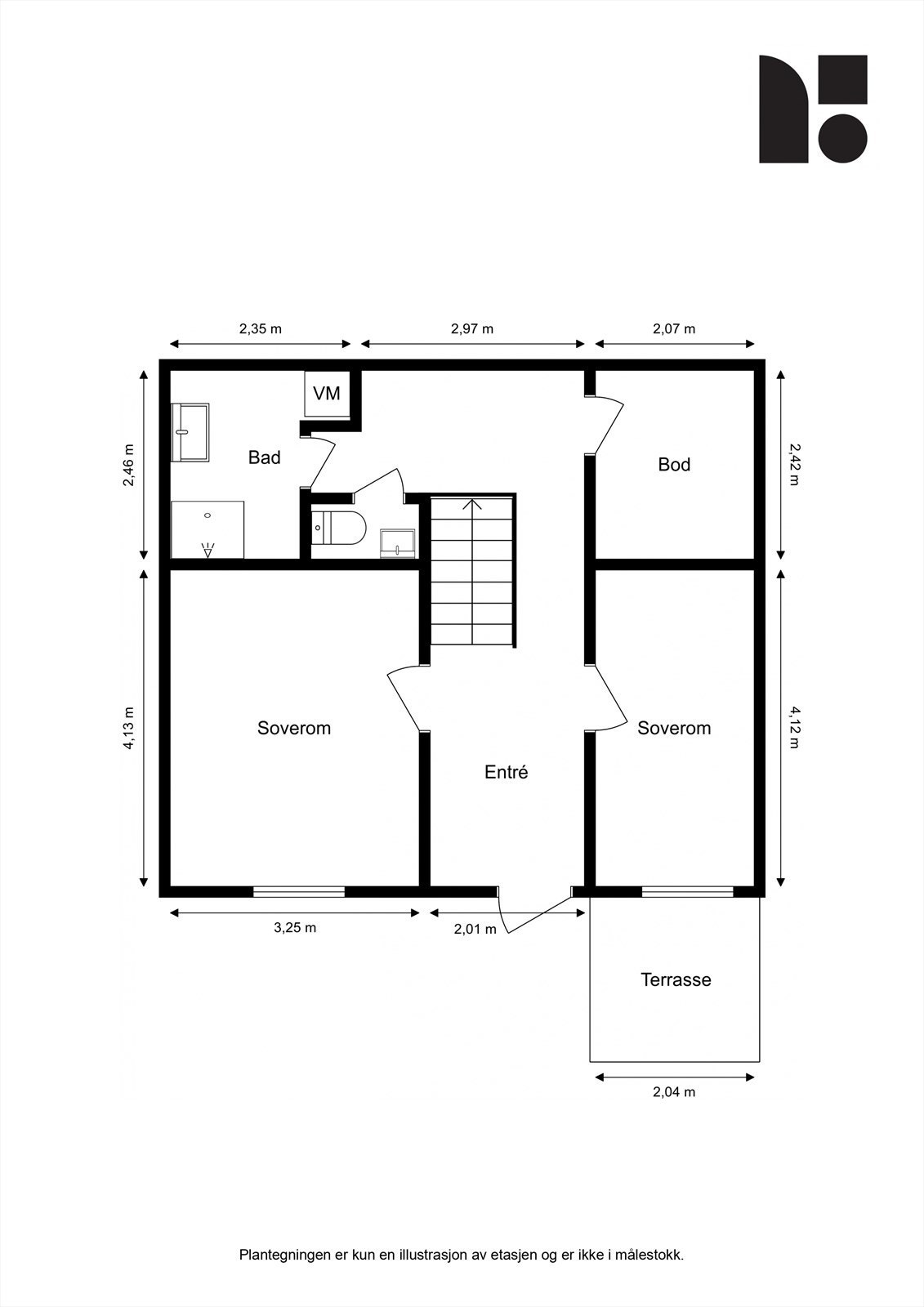 Planskisse underetasje Galleribilde