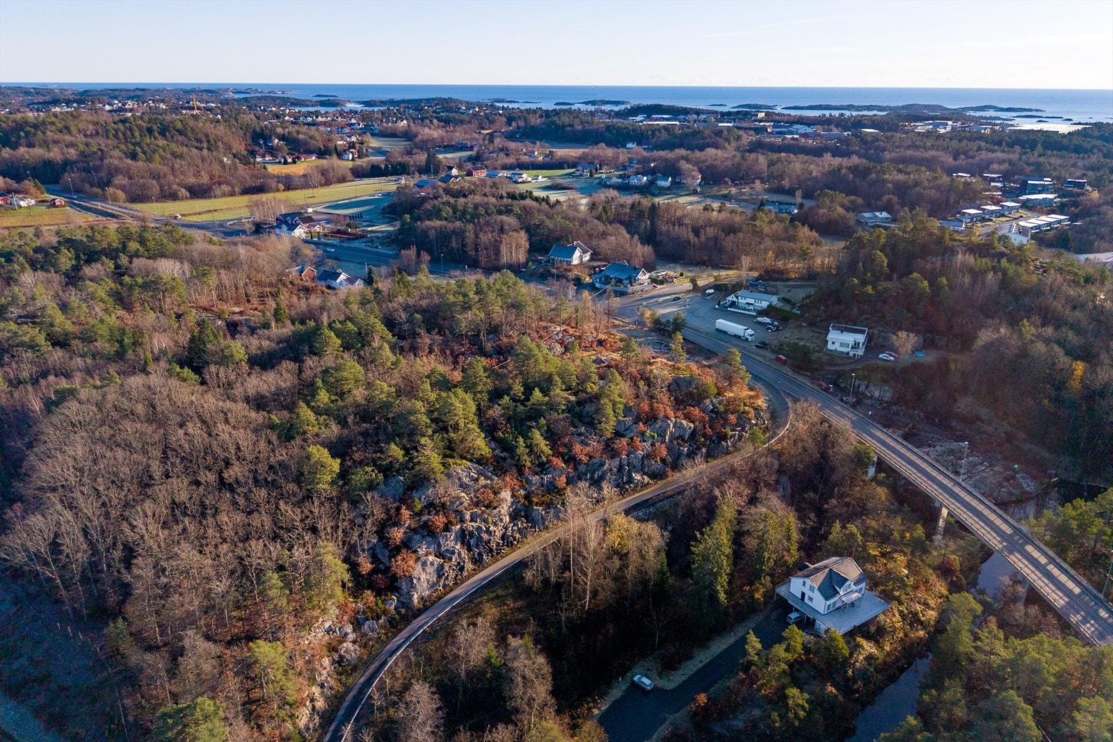 Dronebilde mot øst Galleribilde