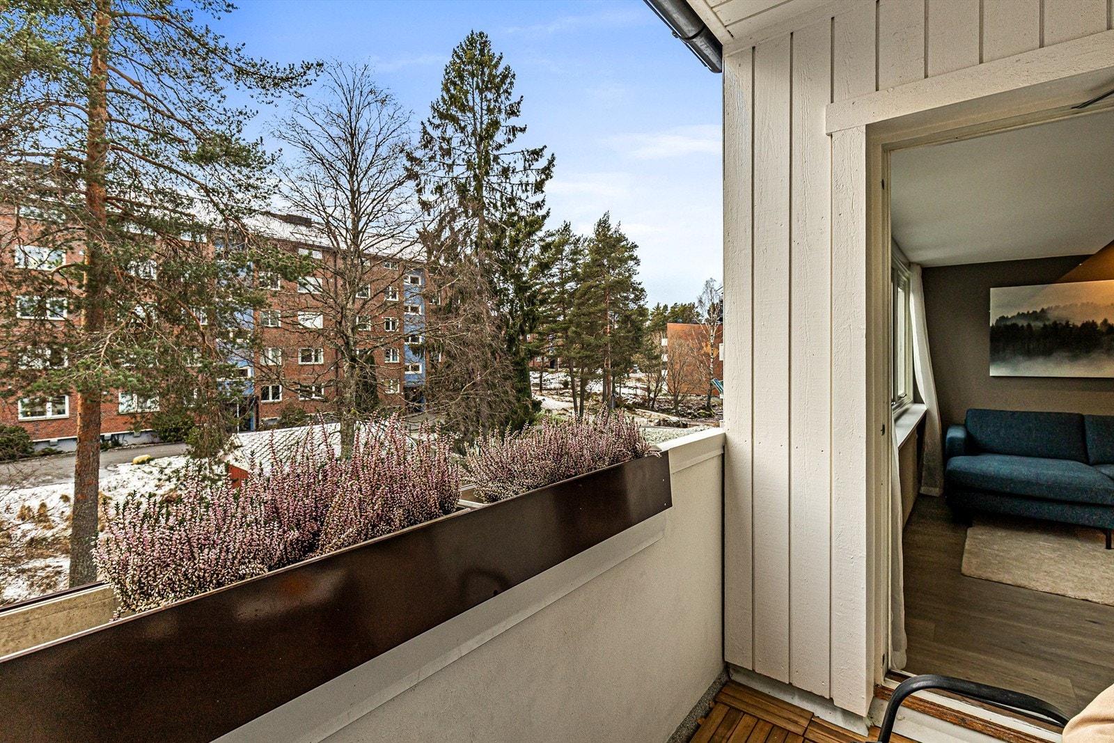 Store trær skjermer for innsyn fra naboer. Galleribilde