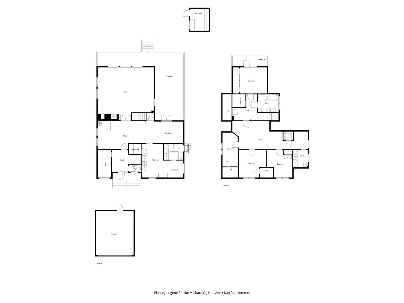 Plantegning alle etasjer Galleribilde