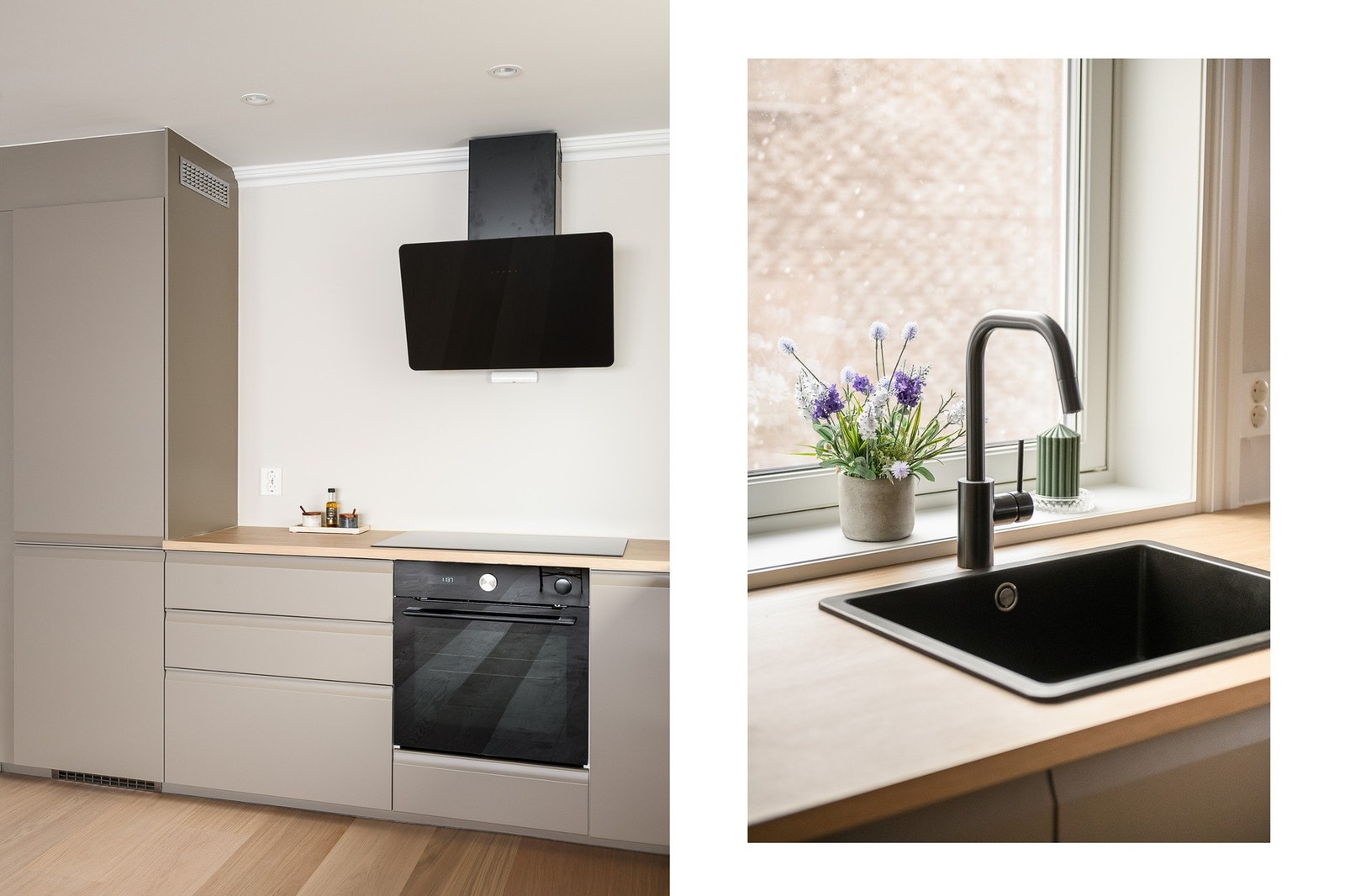 Moderne løsninger med integrerte hvitevarer og smarte sikkerhetsfunksjoner. Galleribilde