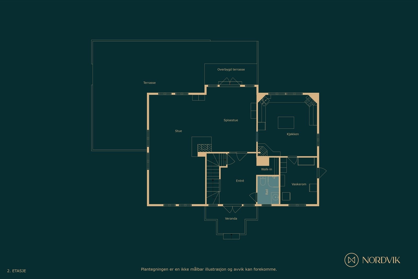Plantegning 1. etasje Galleribilde