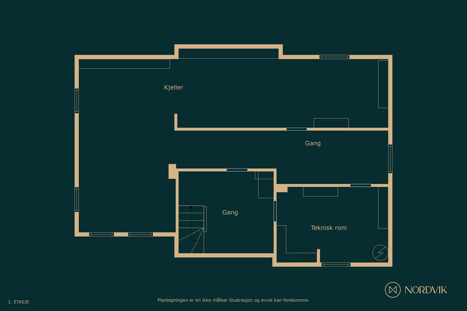 Plantegning u. etasje Galleribilde