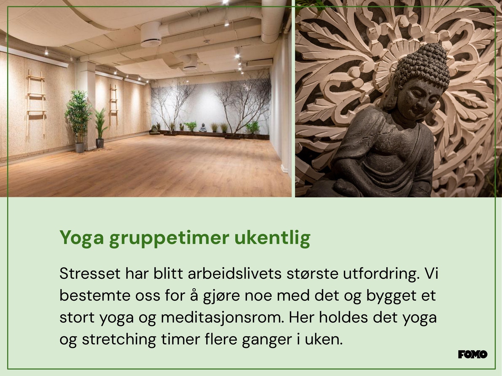 Yogarom og plass for rekreasjon og avslapning Galleribilde