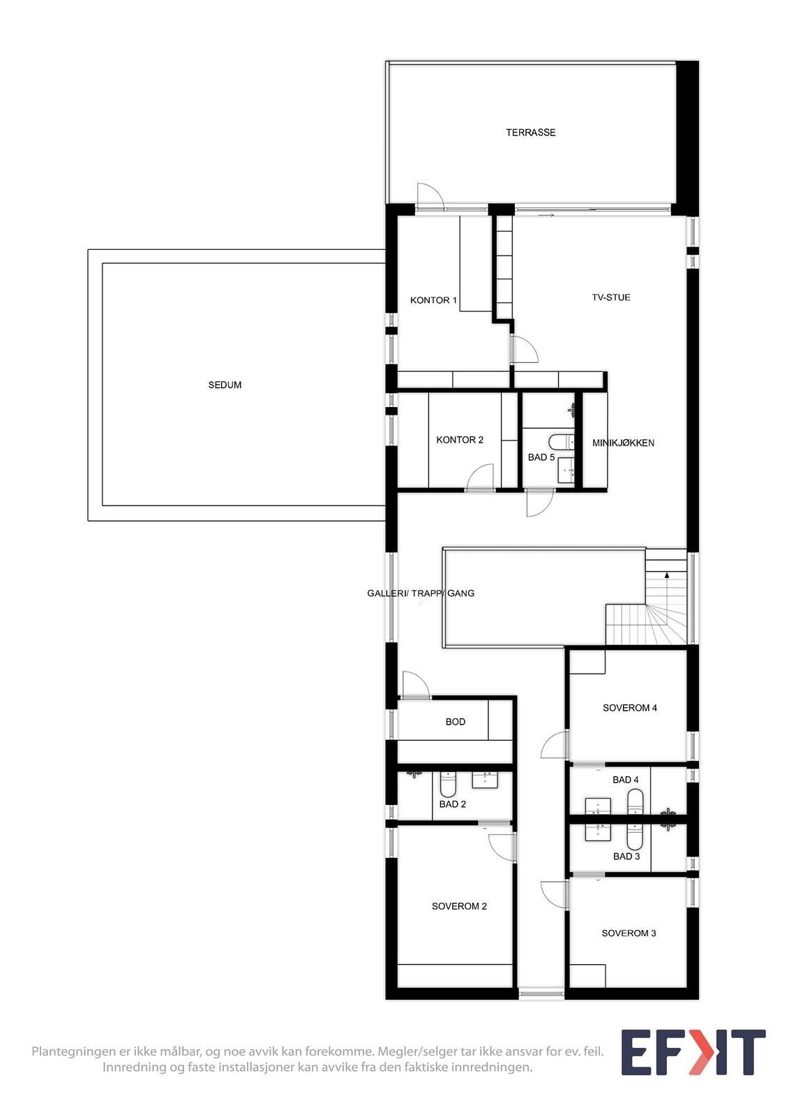 Planskisse 2. etasje. Galleribilde