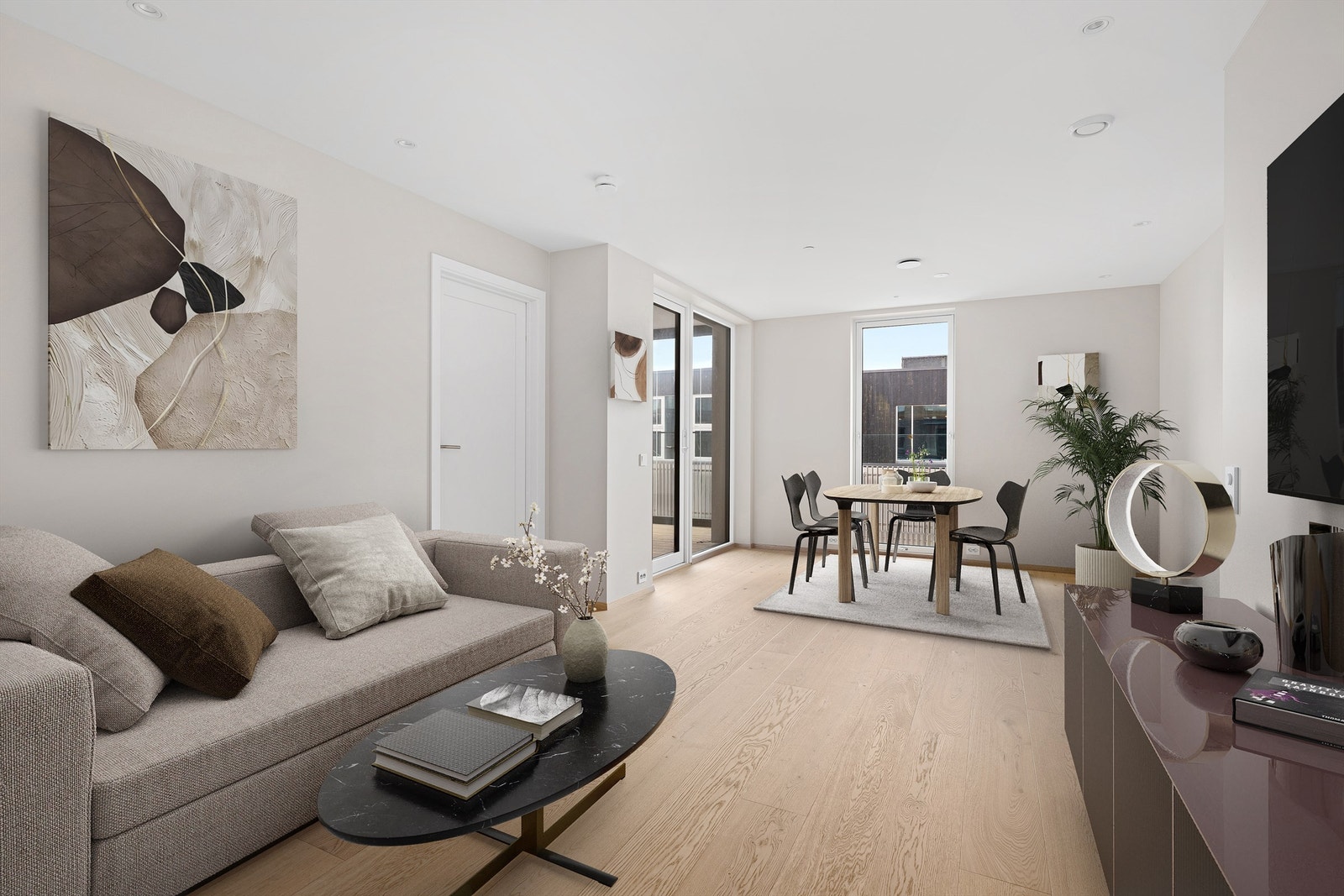 Velkommen til Tangen Torv 13, en svært pen leilighet med gode møbleringsmuligheter Galleribilde