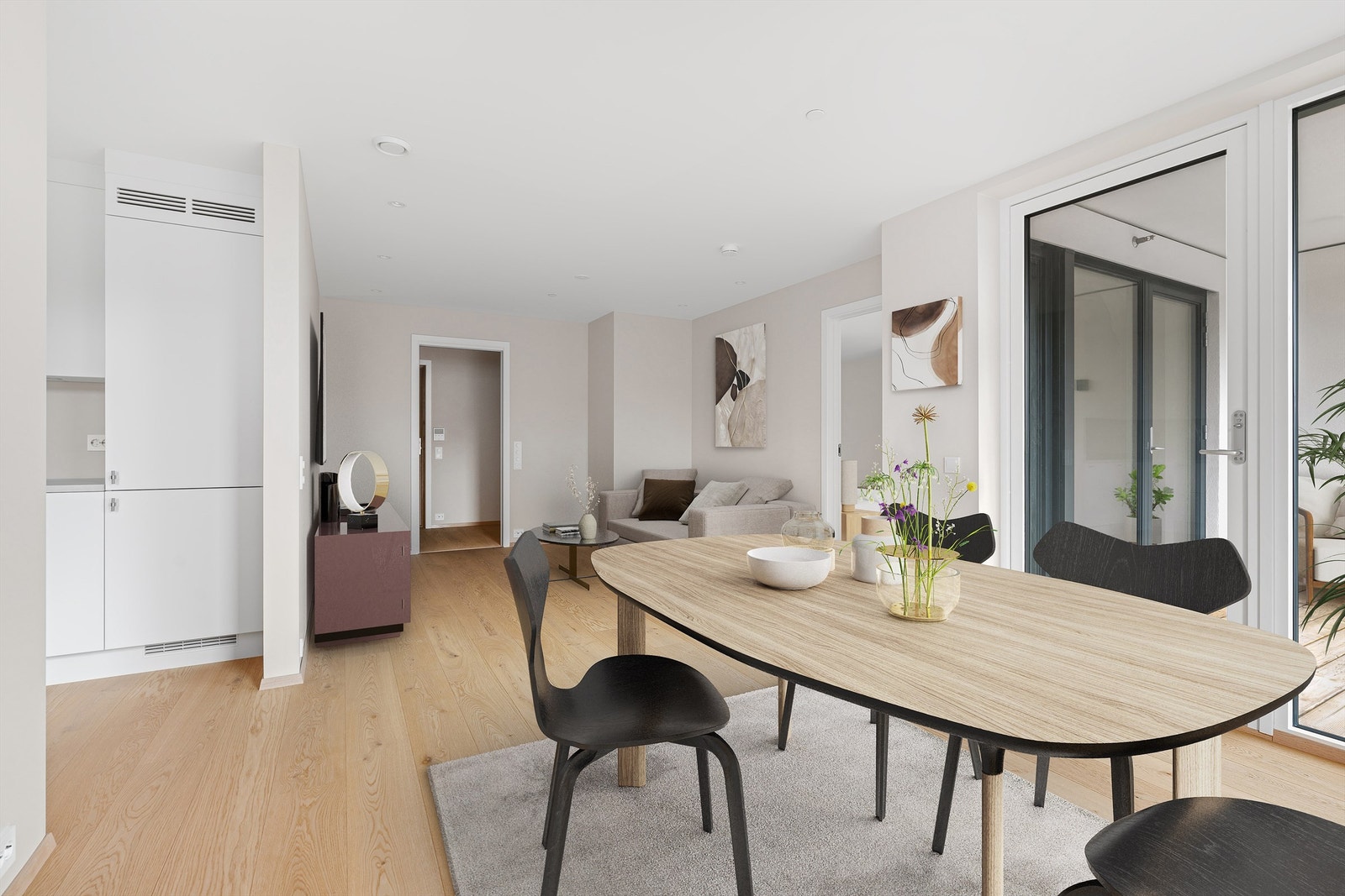 Stue med naturlig inndeling Galleribilde