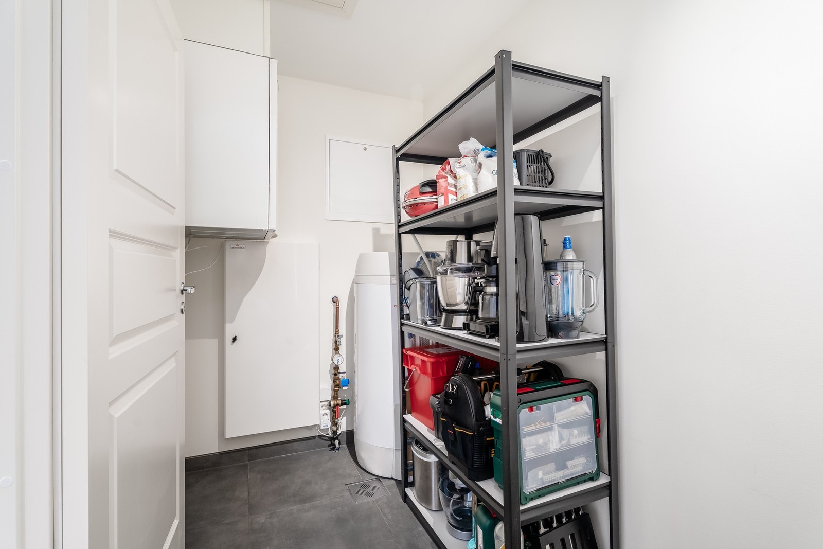 Vaskerommet kan kombineres som bod for ekstra oppbevaringsplass. Galleribilde