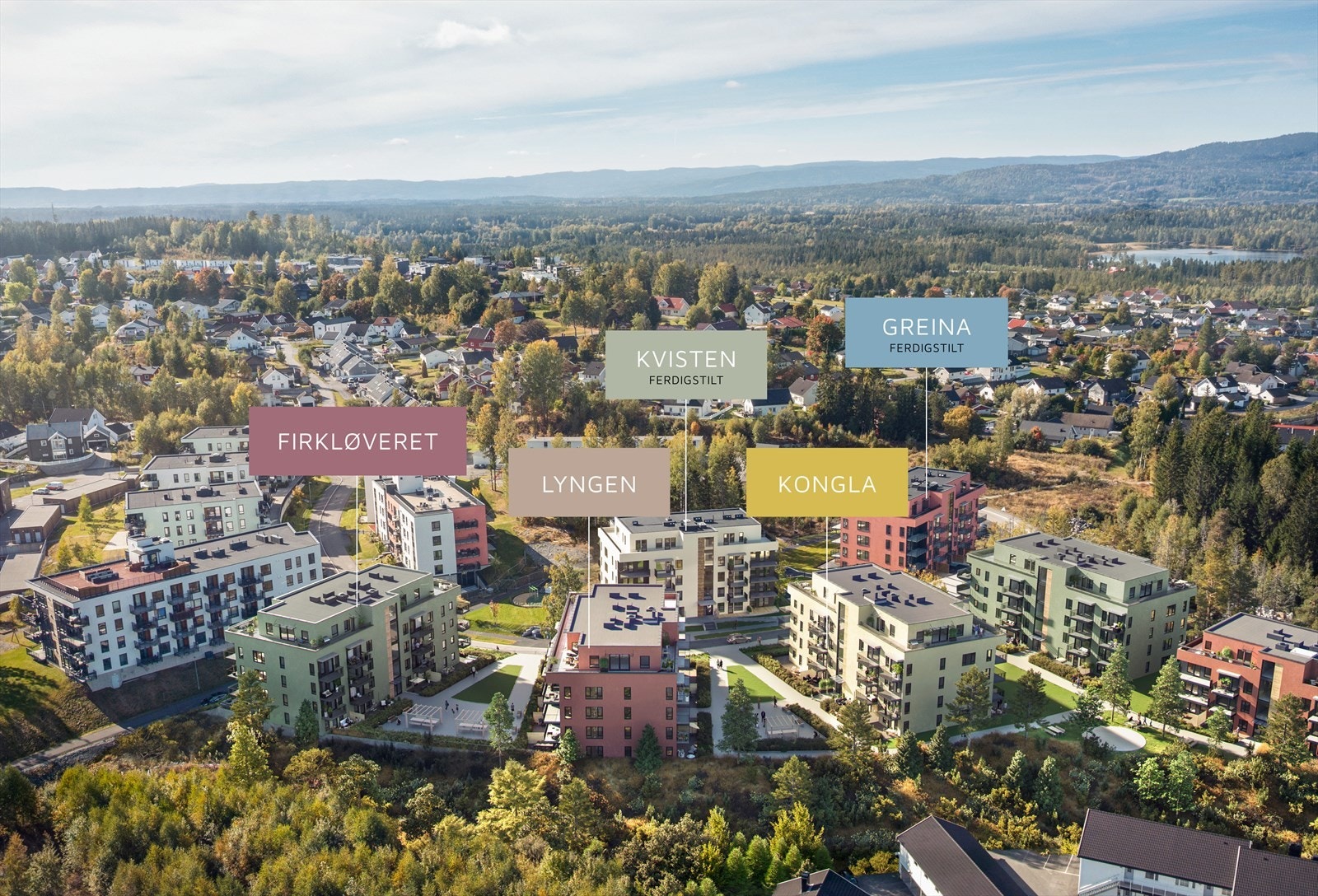 Oversikt over alle byggene Galleribilde