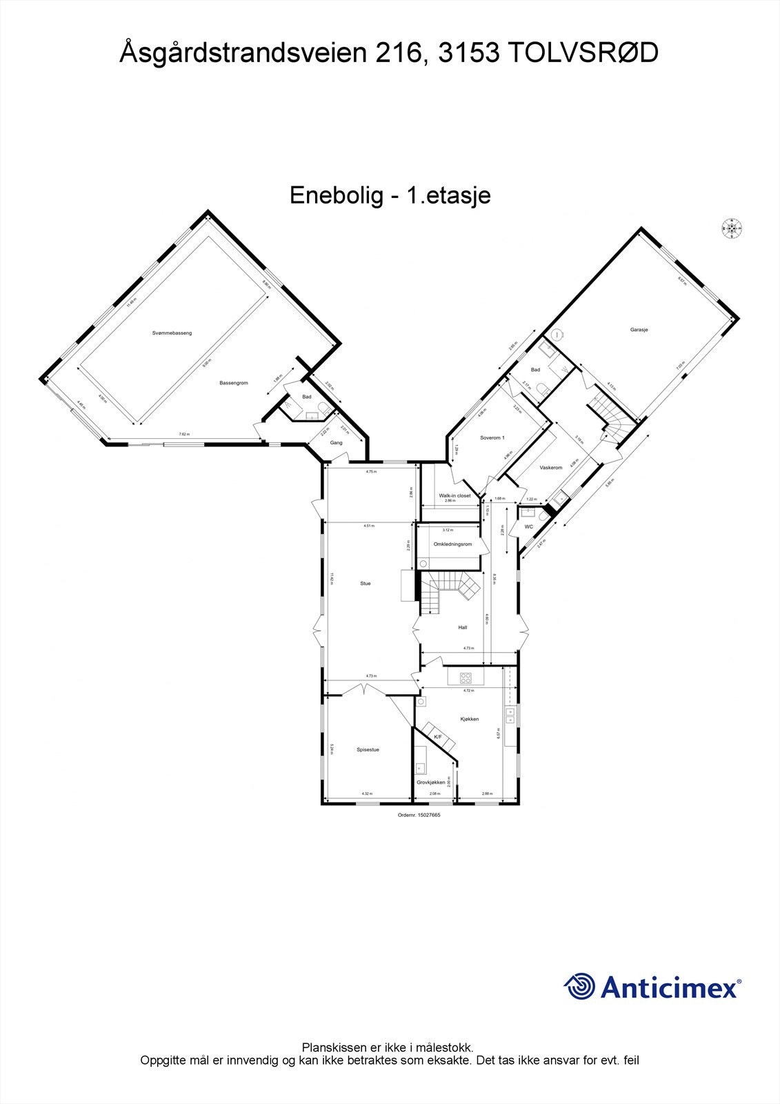 Plantegning 1. etg. Galleribilde