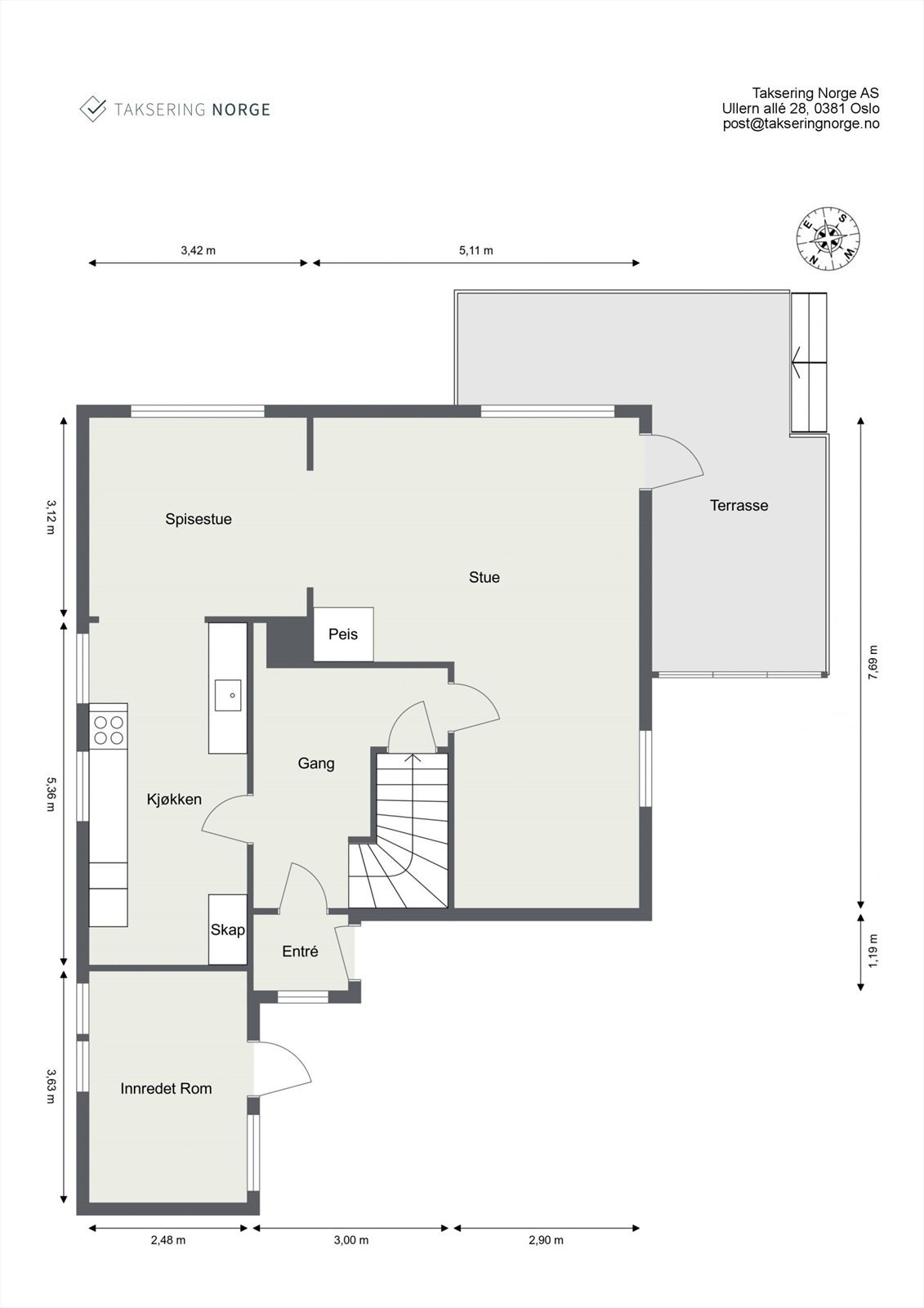 Plantegning 1. etasje. Galleribilde