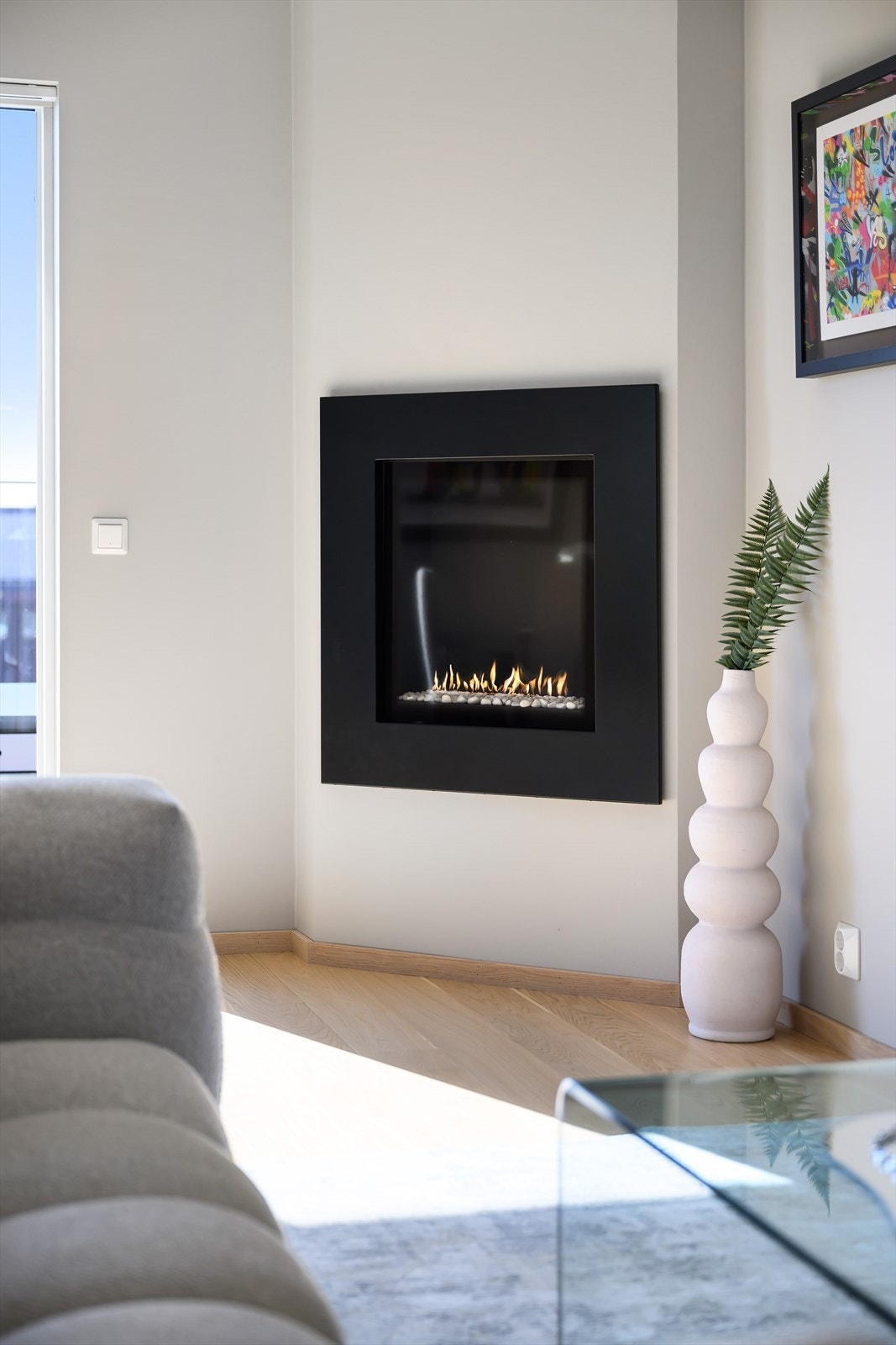 Gasspeis gir både god varme og ekstra hygge i stuen. Galleribilde