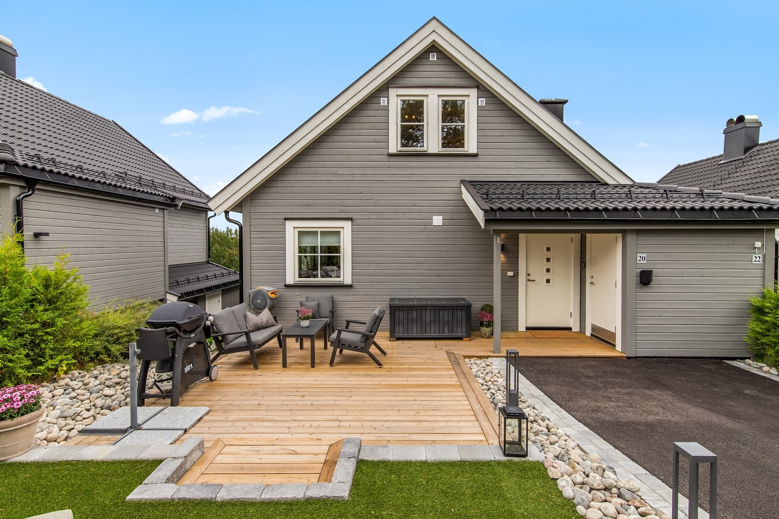 De flotte uteområdene gir en følelse av ro, her kan man flytte rett inn å bare nyte. Galleribilde