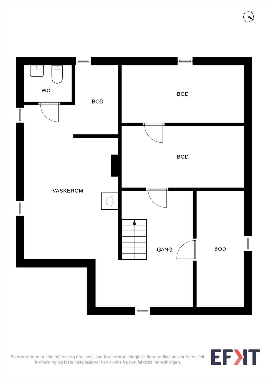 Plantegning kjeller. Galleribilde