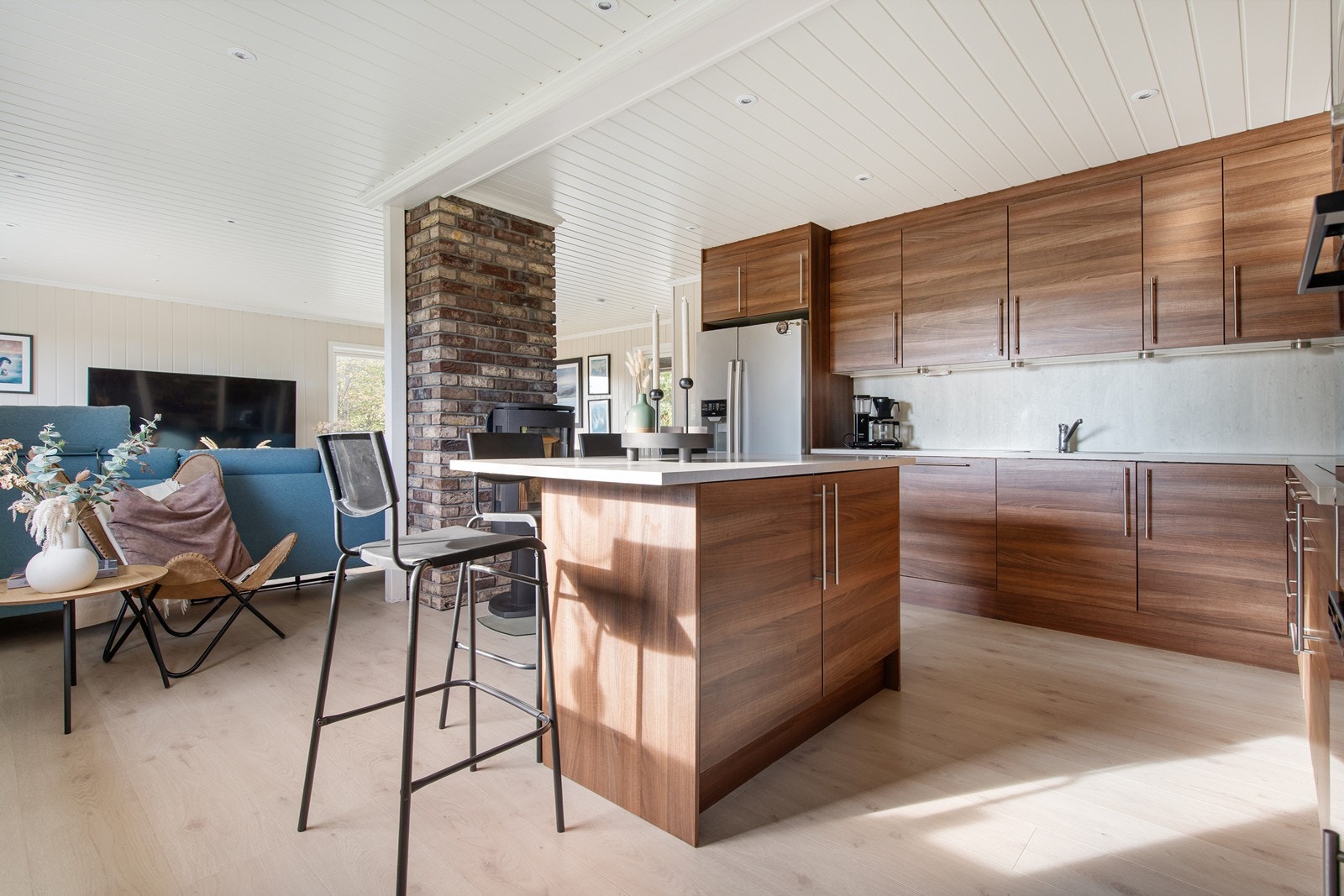 åpen stue og kjøkkenløsning Galleribilde